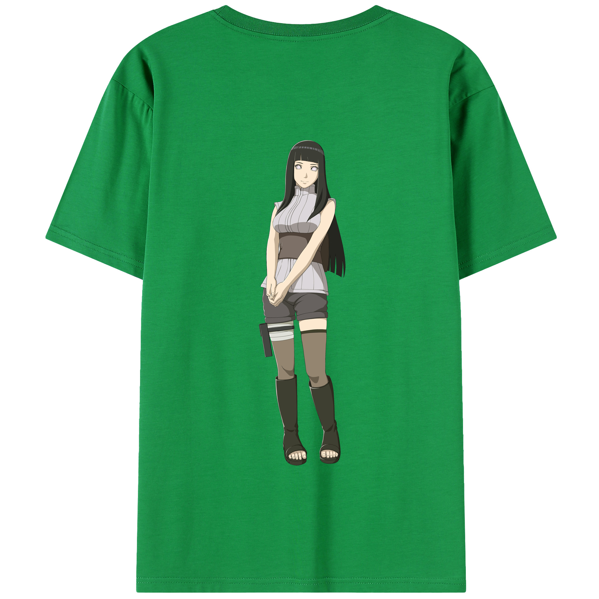 （画像用） NARUTO -ナルト- 日向ヒナタ Hyūga Hinata 綿100％半袖Tシャツ（背面プリント）