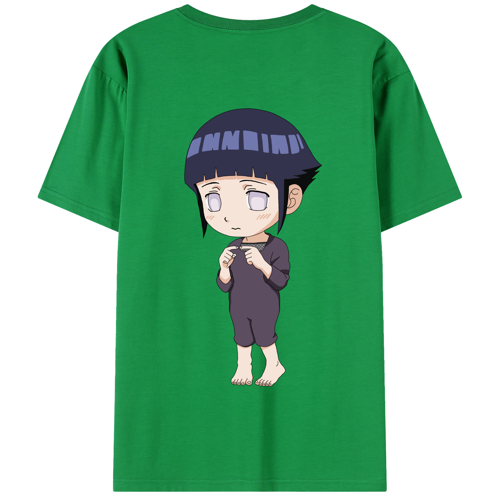 （画像用） NARUTO -ナルト- 日向ヒナタ Hyūga Hinata 綿100％半袖Tシャツ（背面プリント）