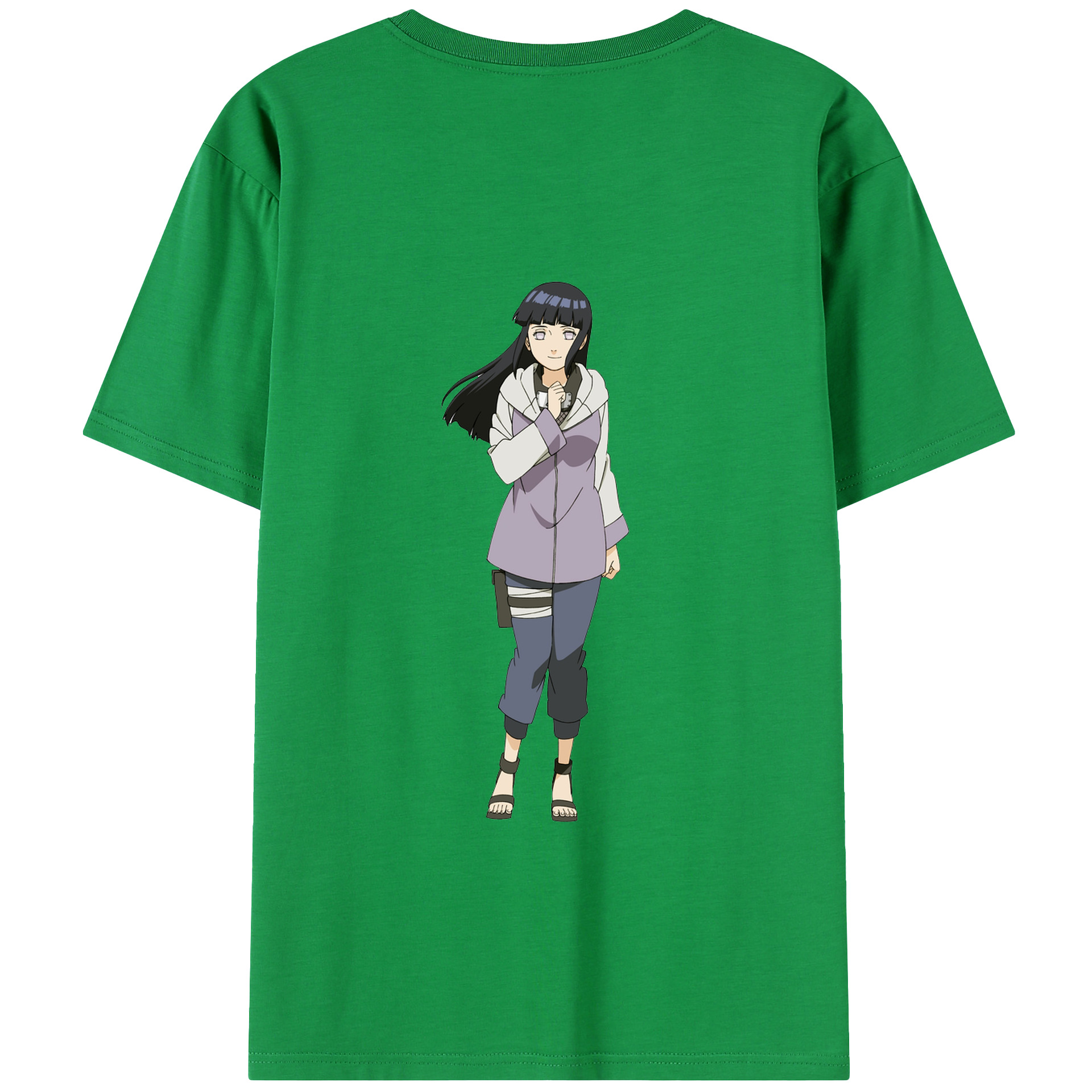 （画像用） NARUTO -ナルト- 日向ヒナタ Hyūga Hinata 綿100％半袖Tシャツ（背面プリント）