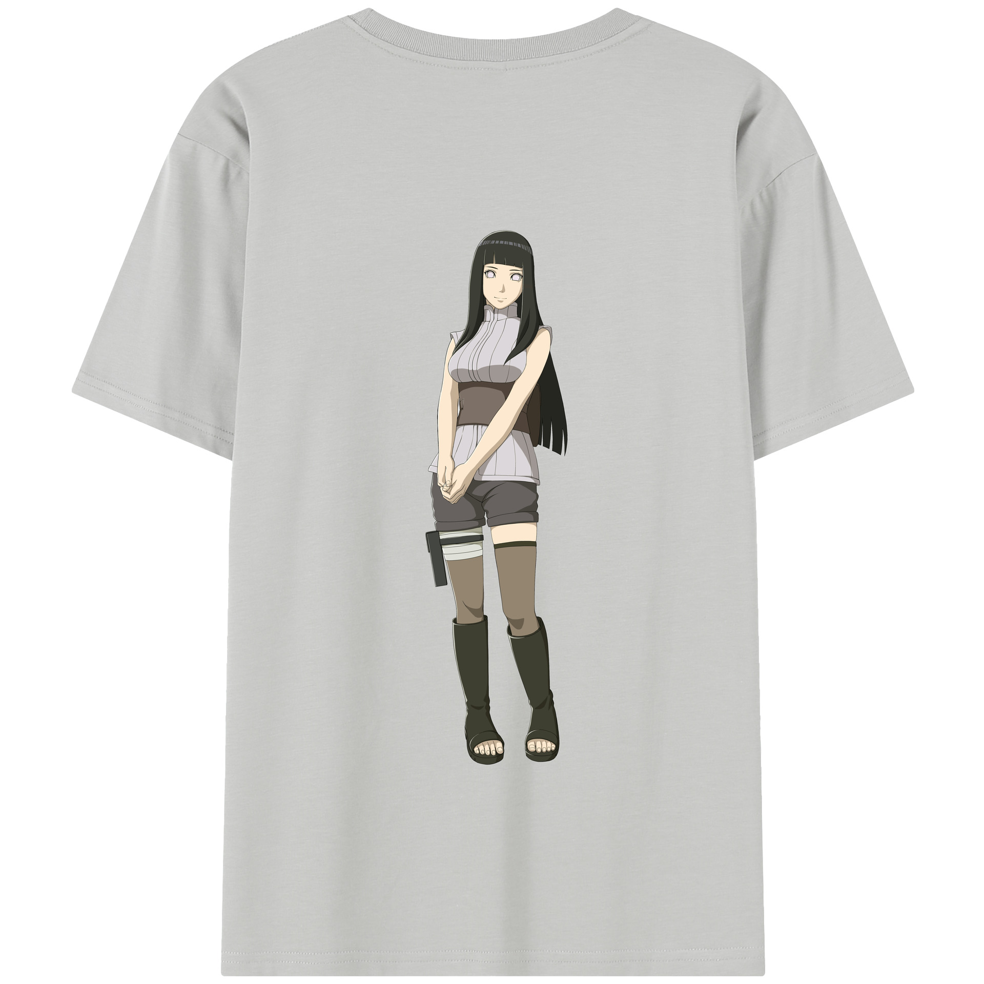 （画像用） NARUTO -ナルト- 日向ヒナタ Hyūga Hinata 綿100％半袖Tシャツ（背面プリント）