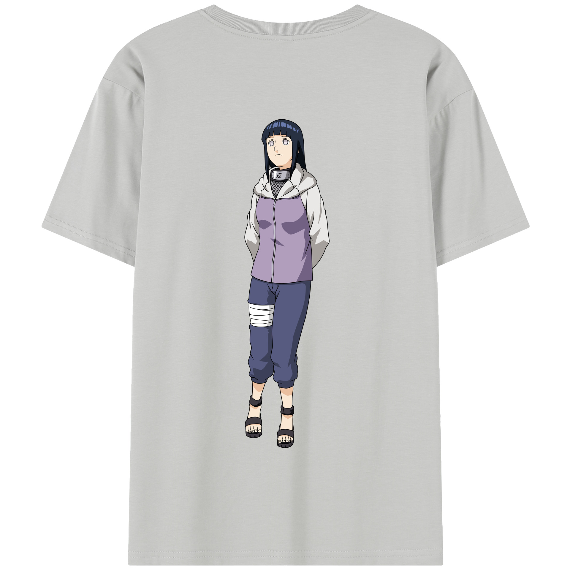 （画像用） NARUTO -ナルト- 日向ヒナタ Hyūga Hinata 綿100％半袖Tシャツ（背面プリント）