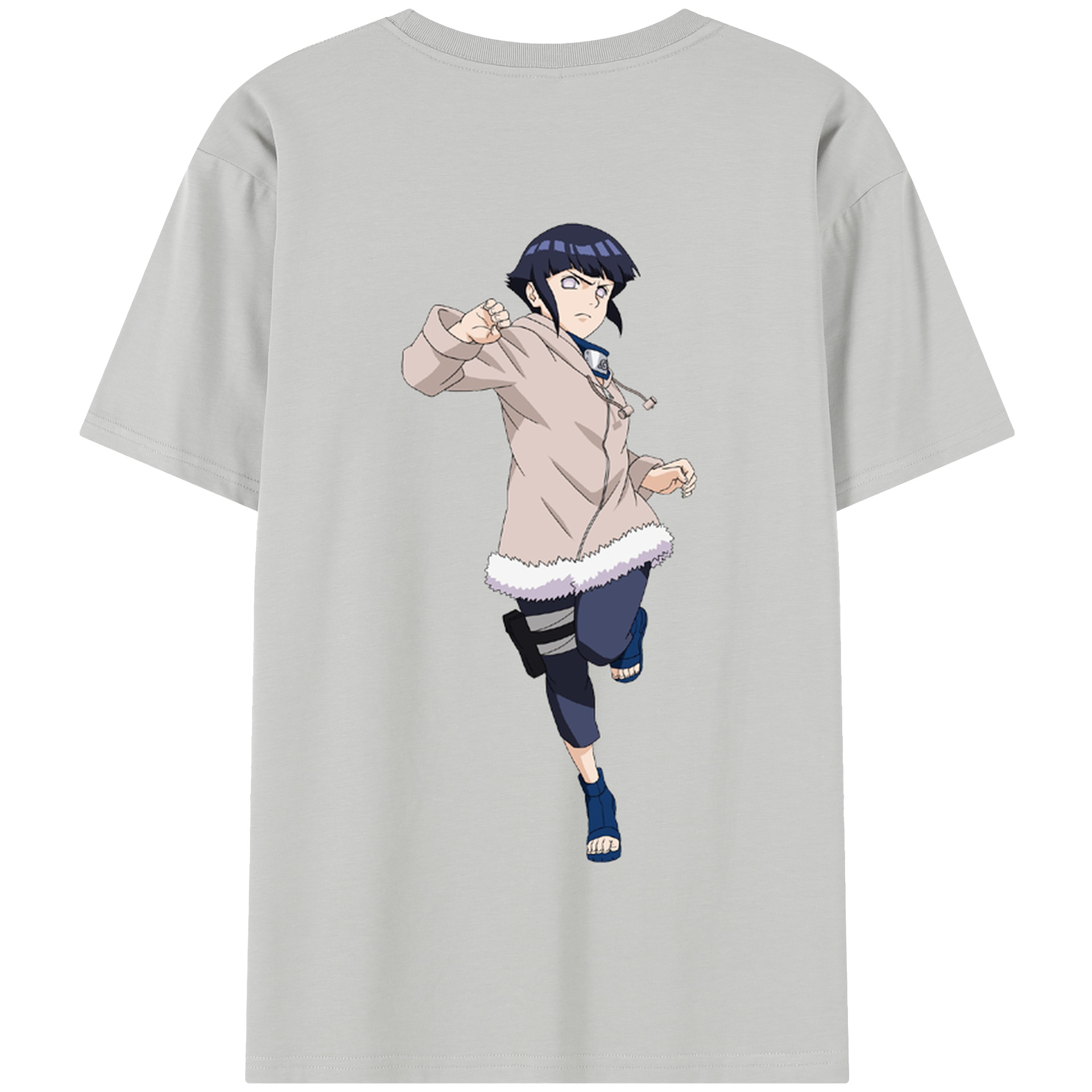 （画像用） NARUTO -ナルト- 日向ヒナタ Hyūga Hinata 綿100％半袖Tシャツ（背面プリント）