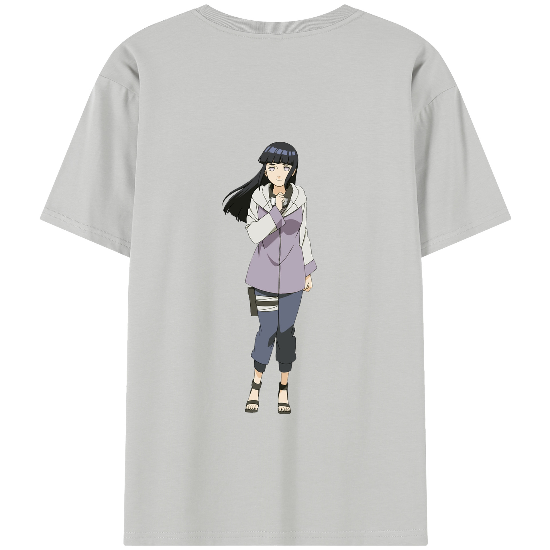 （画像用） NARUTO -ナルト- 日向ヒナタ Hyūga Hinata 綿100％半袖Tシャツ（背面プリント）