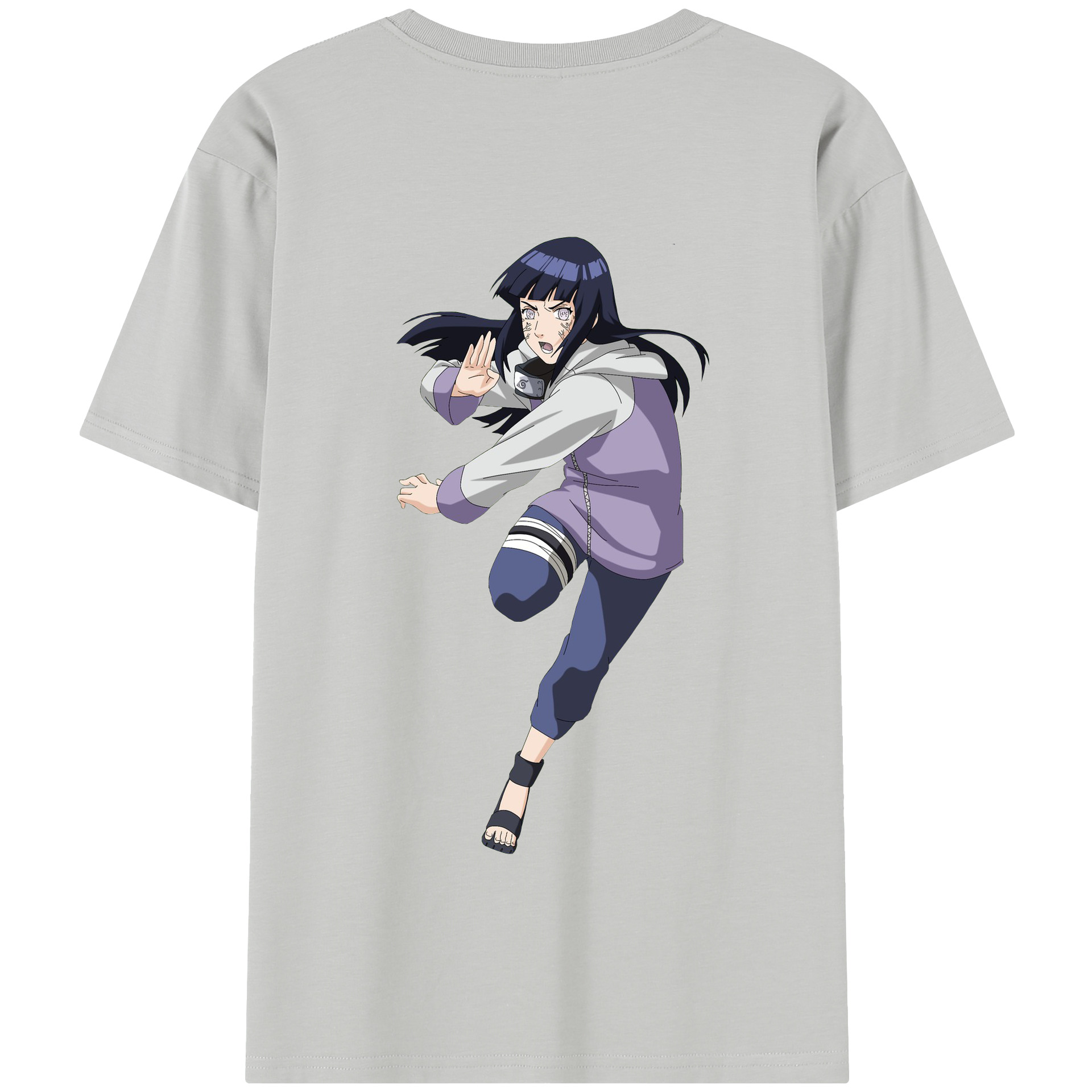 （画像用） NARUTO -ナルト- 日向ヒナタ Hyūga Hinata 綿100％半袖Tシャツ（背面プリント）