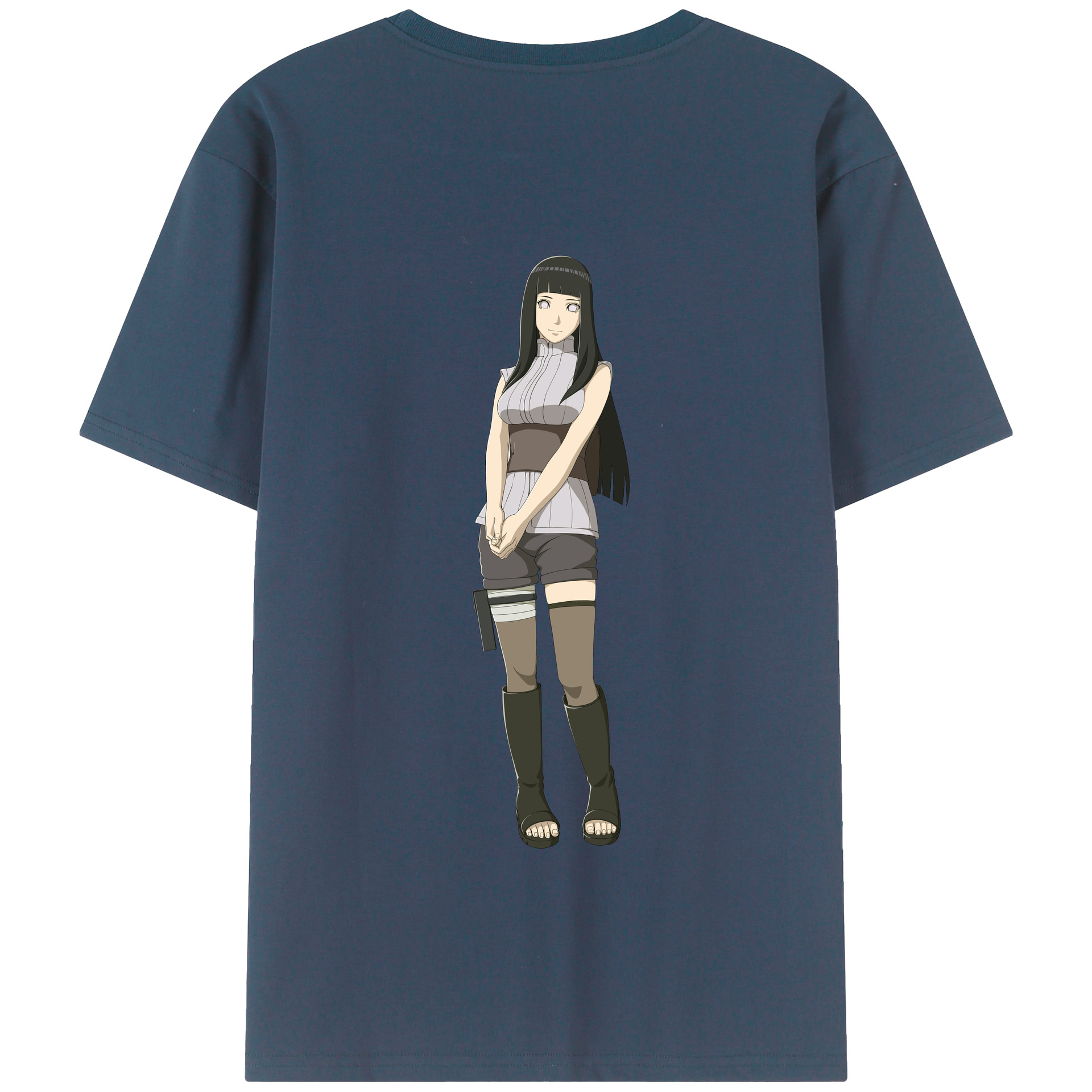 （画像用） NARUTO -ナルト- 日向ヒナタ Hyūga Hinata 綿100％半袖Tシャツ（背面プリント）