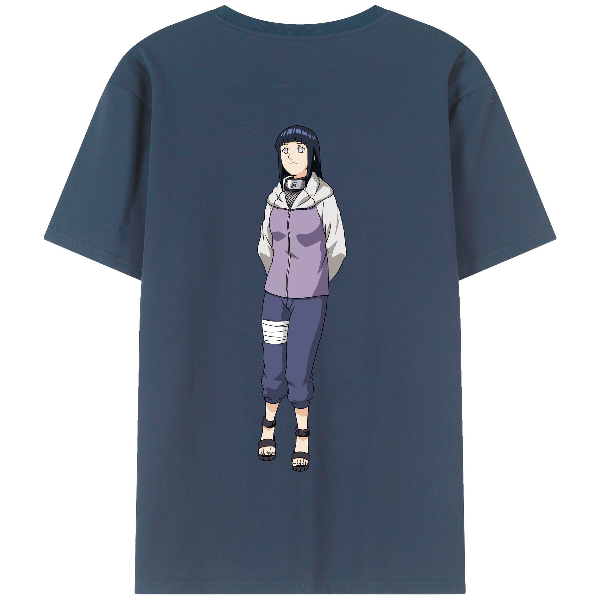 （画像用） NARUTO -ナルト- 日向ヒナタ Hyūga Hinata 綿100％半袖Tシャツ（背面プリント）