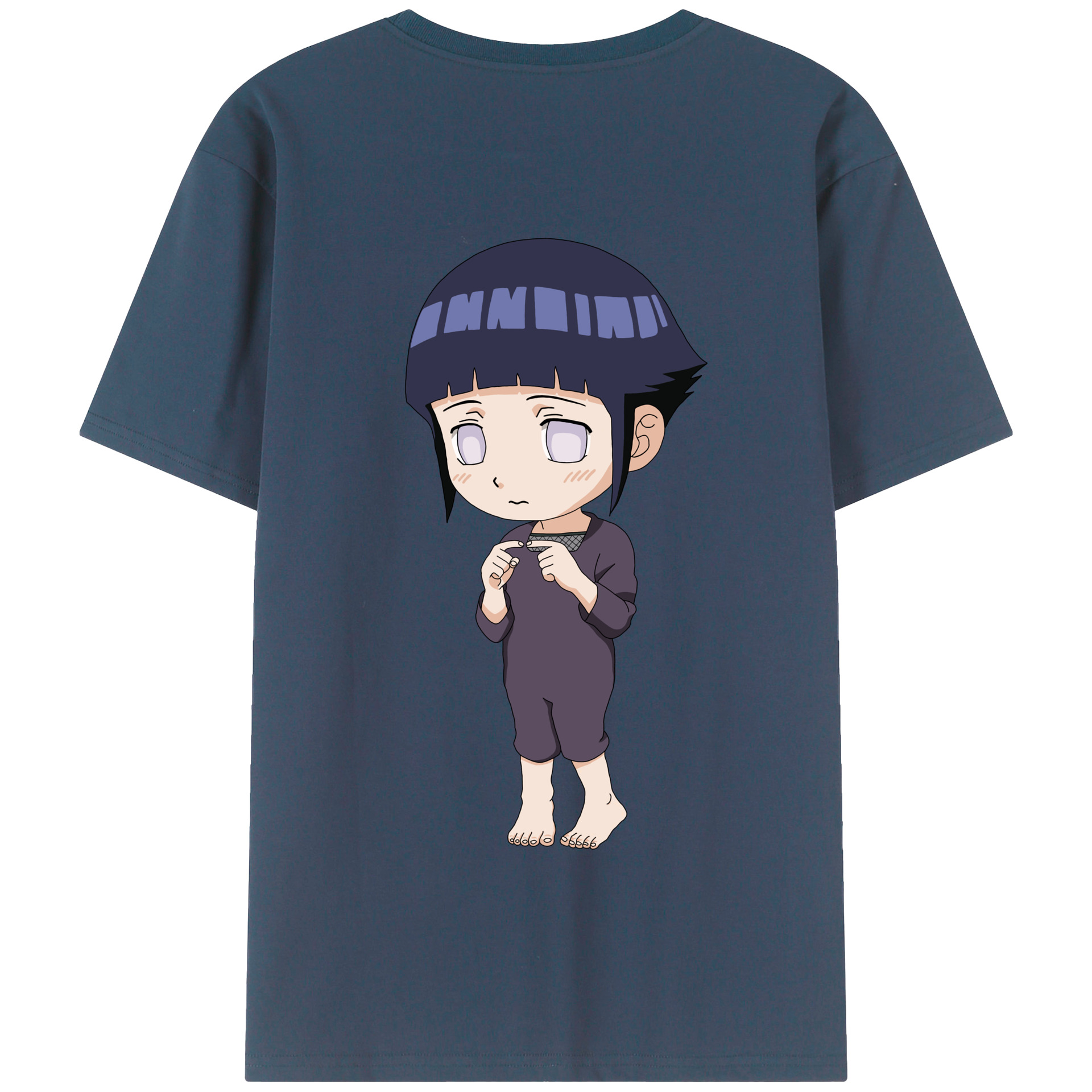 （画像用） NARUTO -ナルト- 日向ヒナタ Hyūga Hinata 綿100％半袖Tシャツ（背面プリント）
