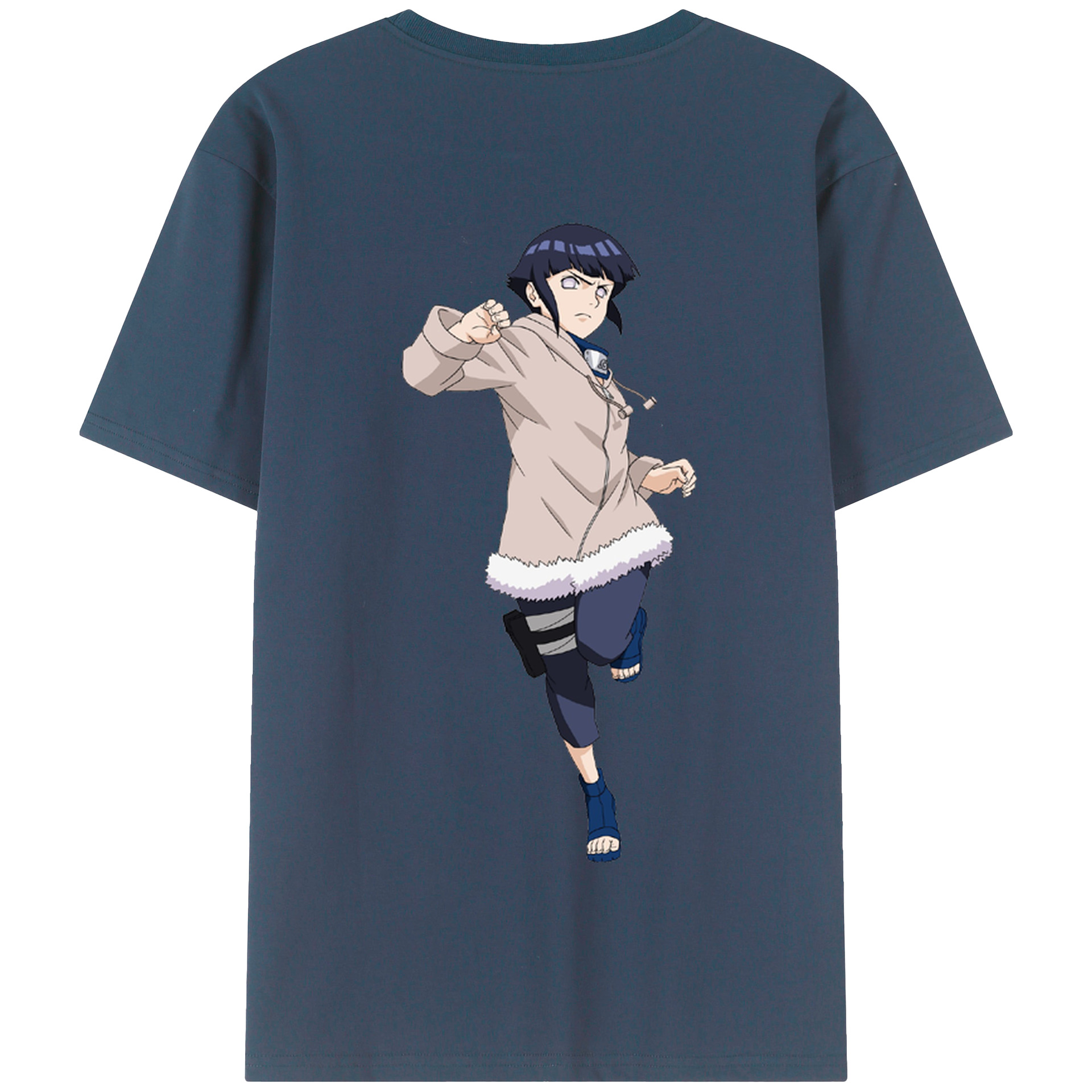 （画像用） NARUTO -ナルト- 日向ヒナタ Hyūga Hinata 綿100％半袖Tシャツ（背面プリント）