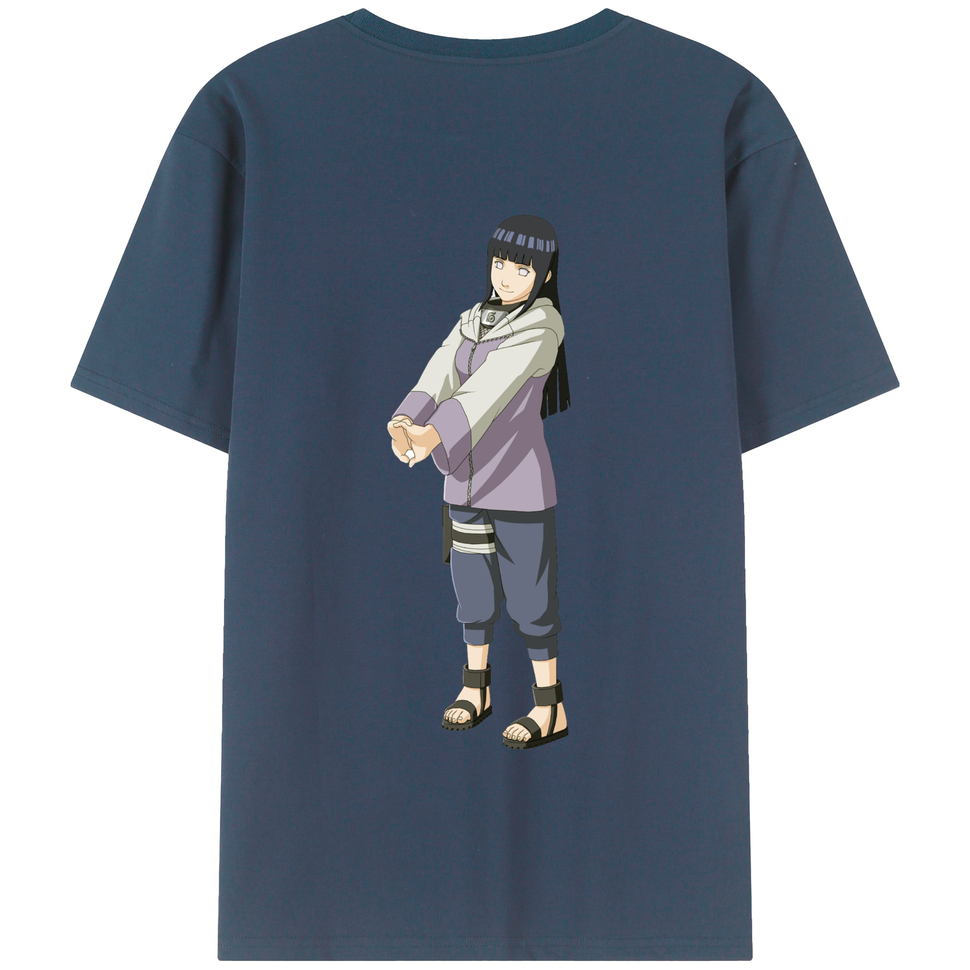 （画像用） NARUTO -ナルト- 日向ヒナタ Hyūga Hinata 綿100％半袖Tシャツ（背面プリント）