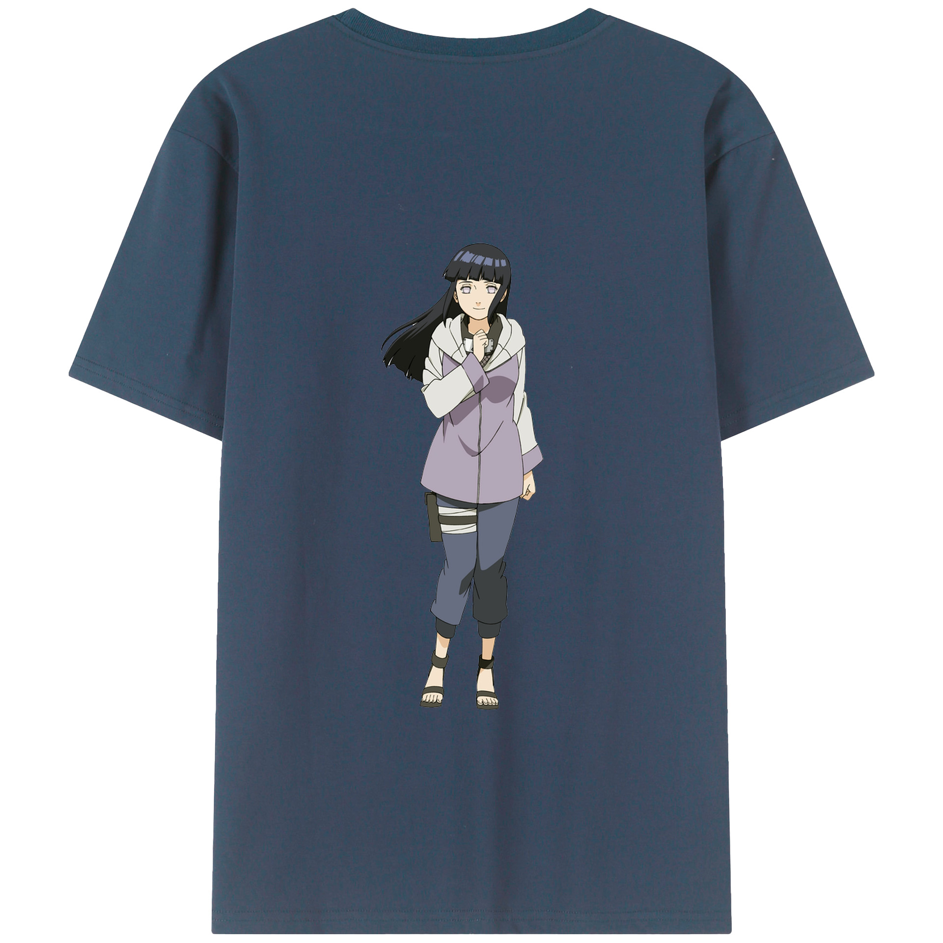 （画像用） NARUTO -ナルト- 日向ヒナタ Hyūga Hinata 綿100％半袖Tシャツ（背面プリント）