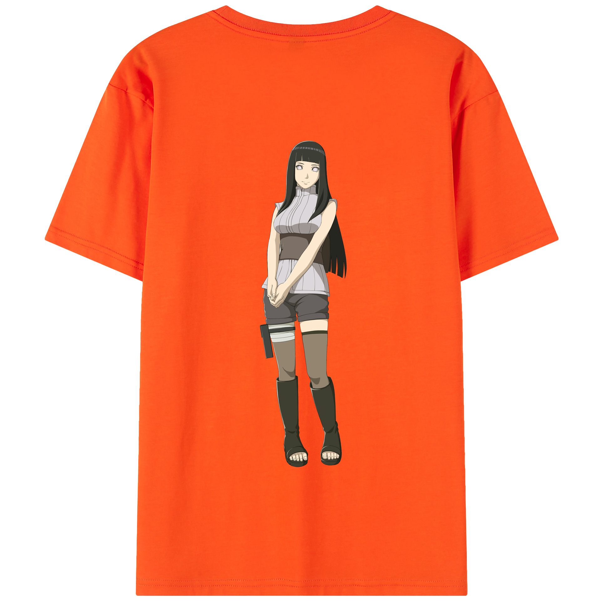 （画像用） NARUTO -ナルト- 日向ヒナタ Hyūga Hinata 綿100％半袖Tシャツ（背面プリント）