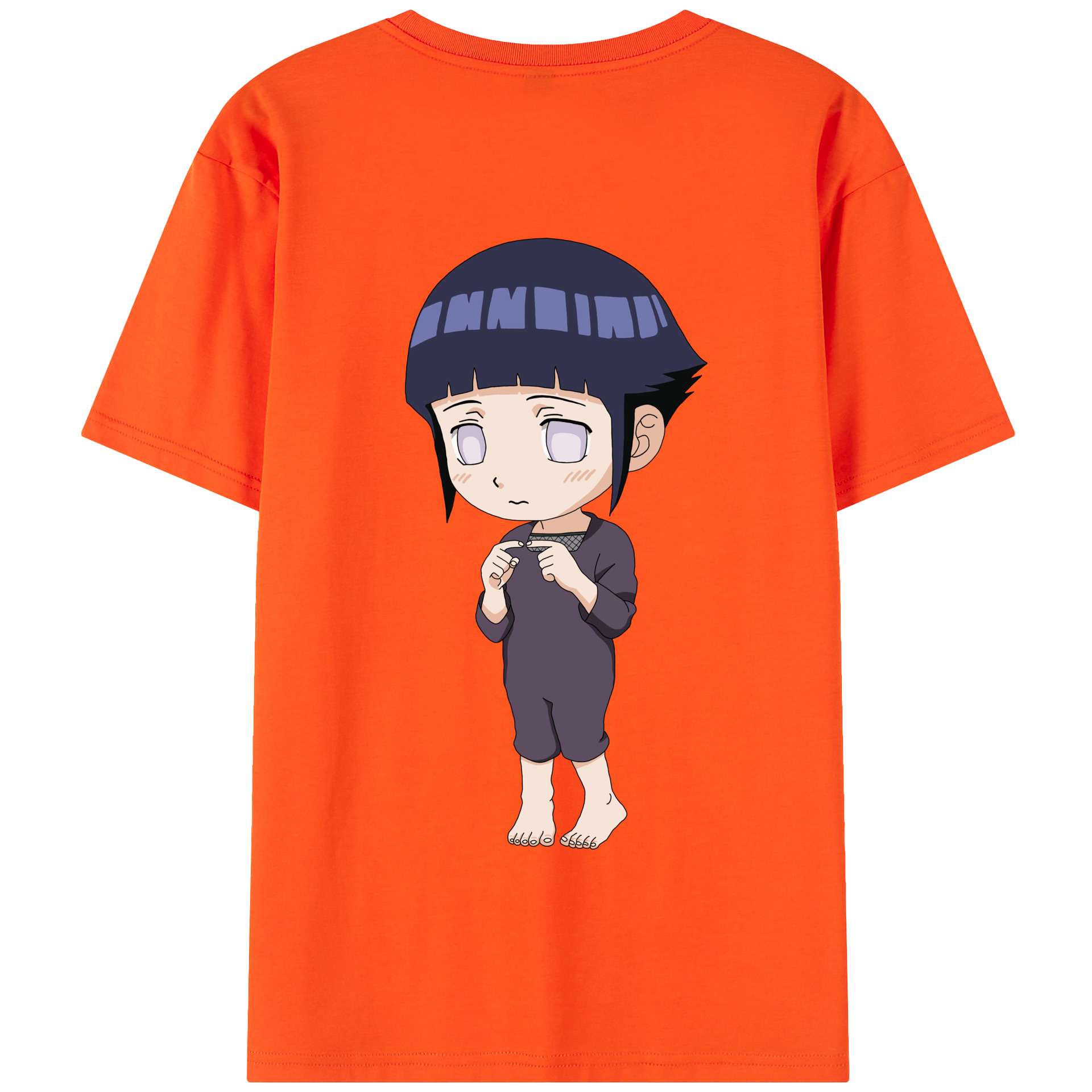 （画像用） NARUTO -ナルト- 日向ヒナタ Hyūga Hinata 綿100％半袖Tシャツ（背面プリント）
