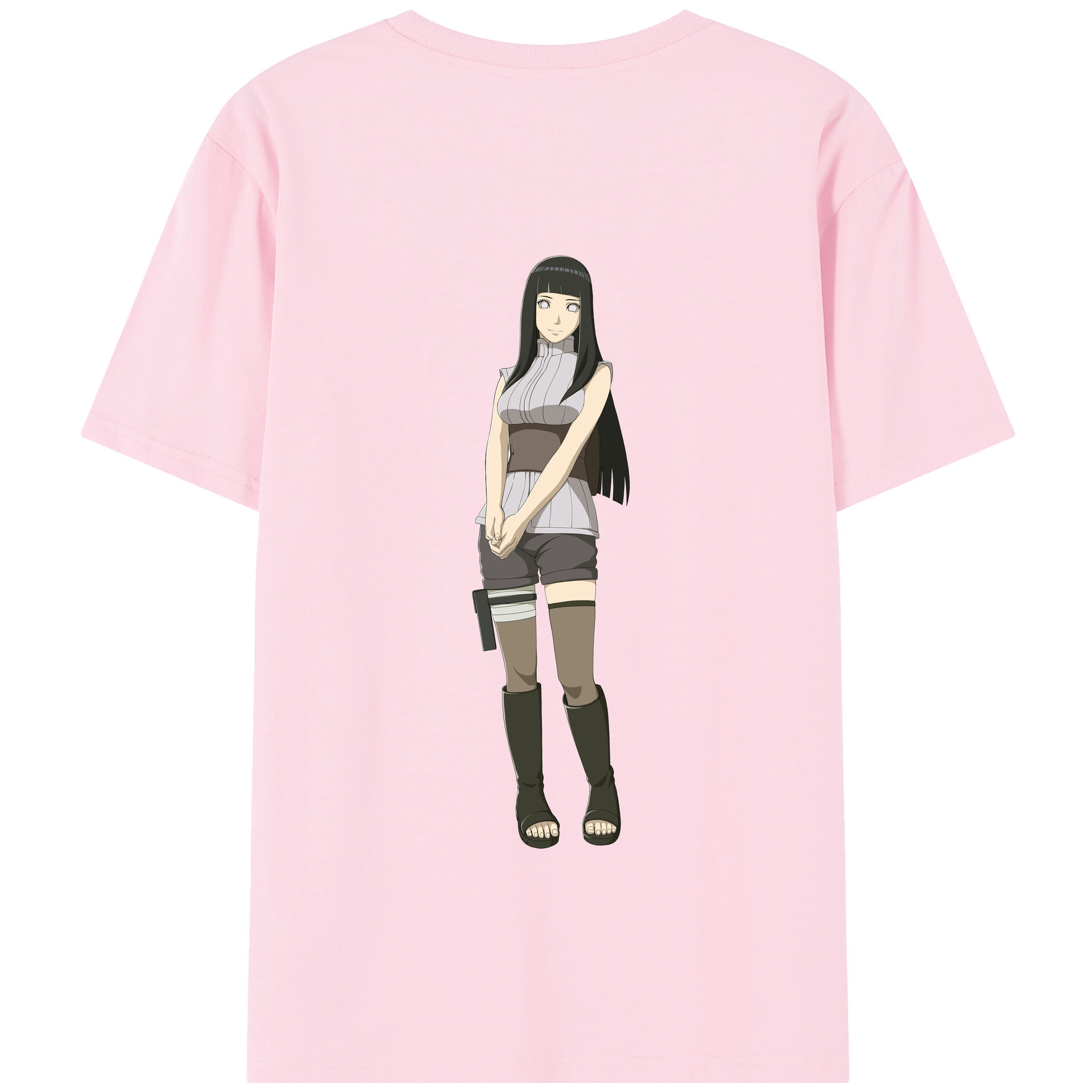 （画像用） NARUTO -ナルト- 日向ヒナタ Hyūga Hinata 綿100％半袖Tシャツ（背面プリント）