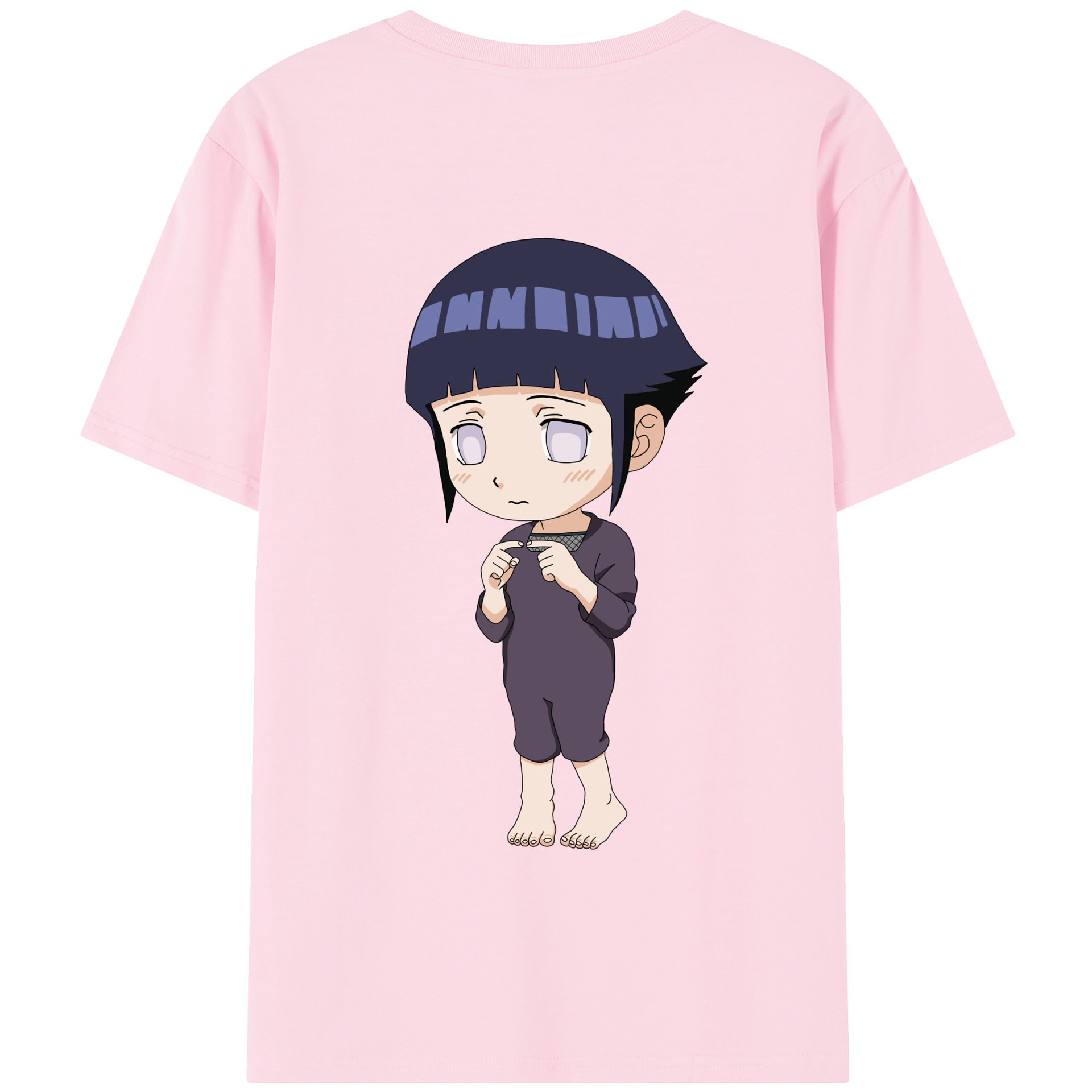 （画像用） NARUTO -ナルト- 日向ヒナタ Hyūga Hinata 綿100％半袖Tシャツ（背面プリント）