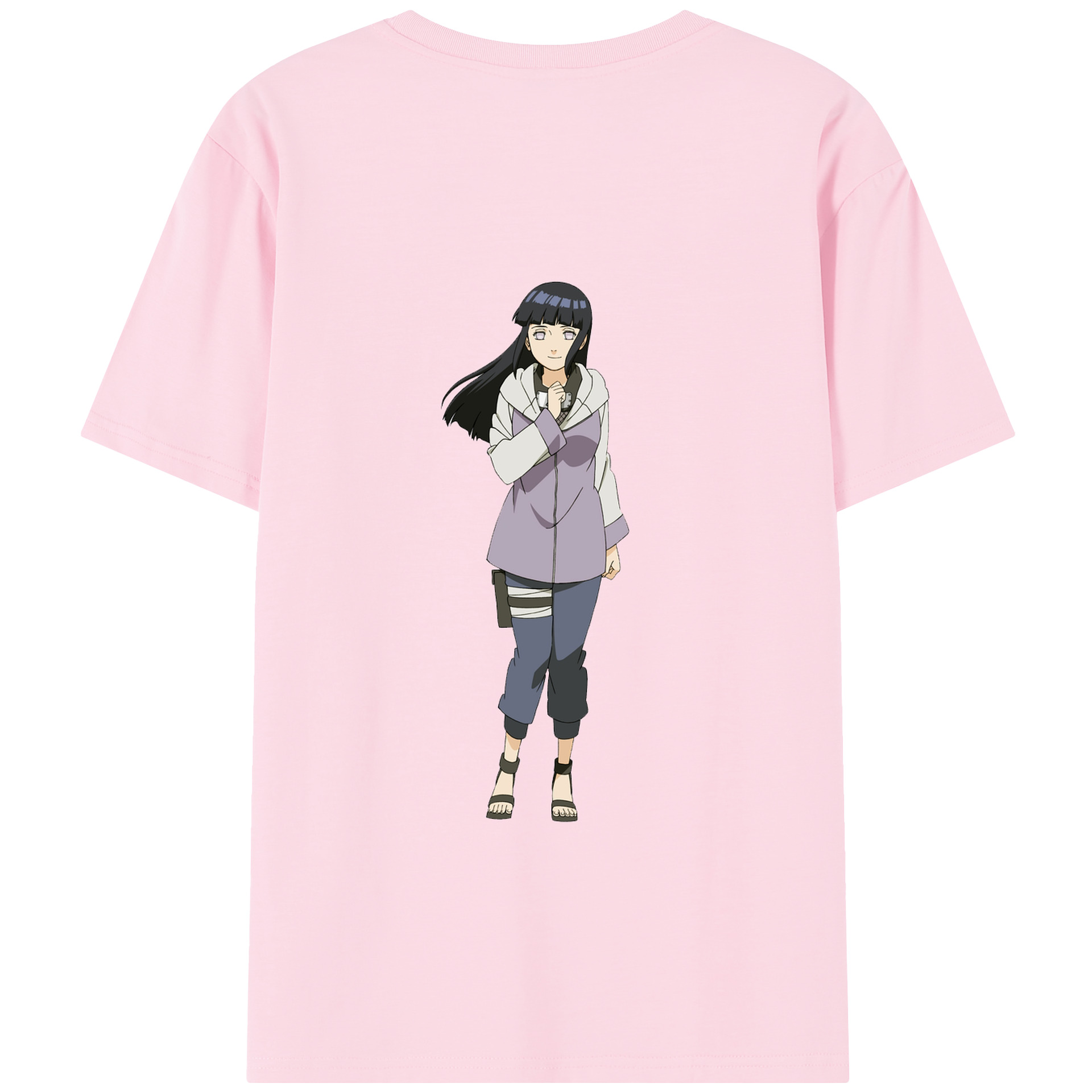 （画像用） NARUTO -ナルト- 日向ヒナタ Hyūga Hinata 綿100％半袖Tシャツ（背面プリント）