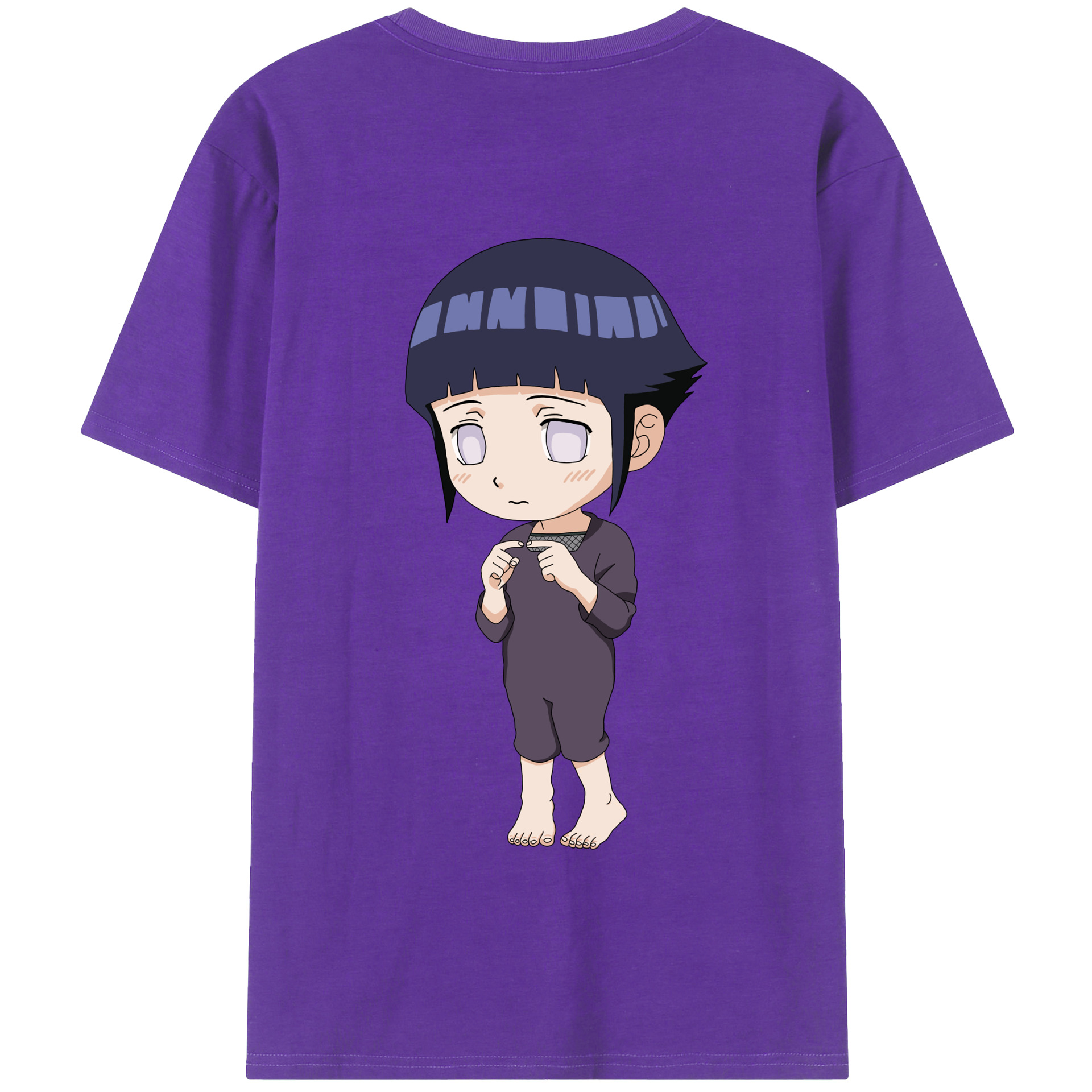 （画像用） NARUTO -ナルト- 日向ヒナタ Hyūga Hinata 綿100％半袖Tシャツ（背面プリント）