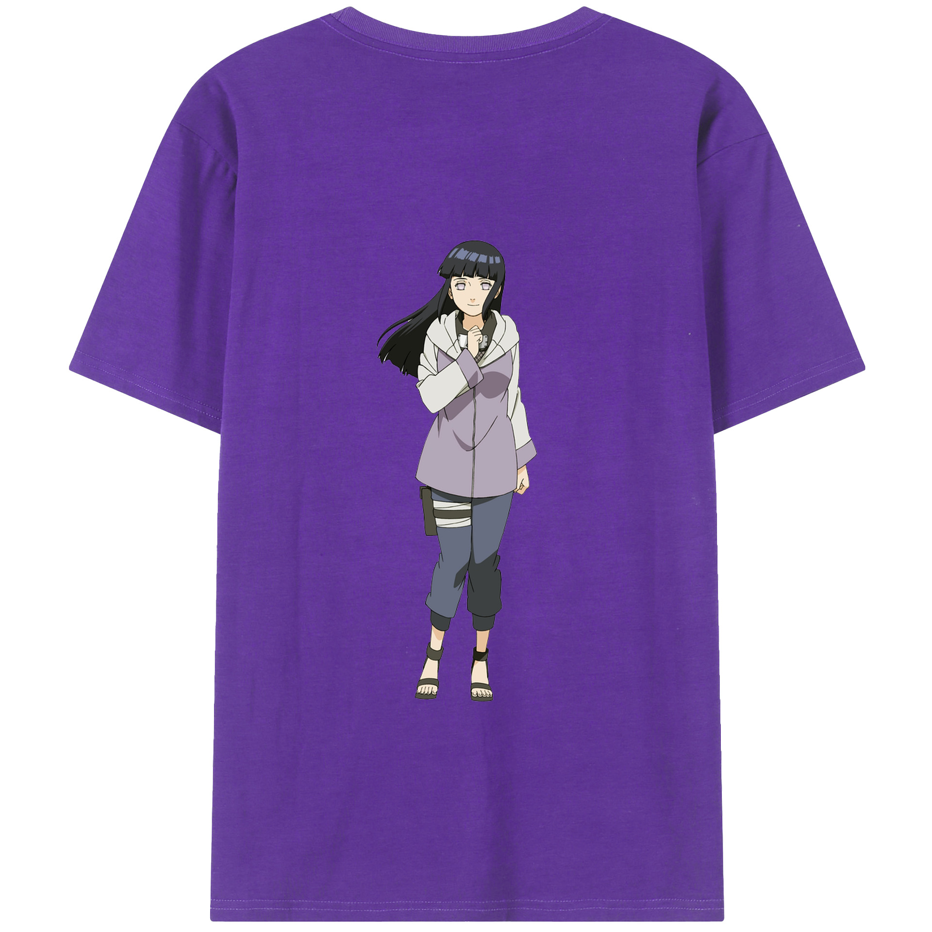 （画像用） NARUTO -ナルト- 日向ヒナタ Hyūga Hinata 綿100％半袖Tシャツ（背面プリント）