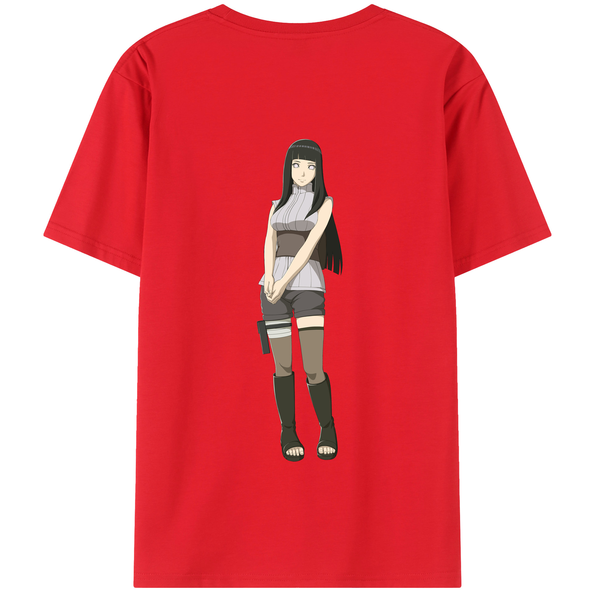 （画像用） NARUTO -ナルト- 日向ヒナタ Hyūga Hinata 綿100％半袖Tシャツ（背面プリント）