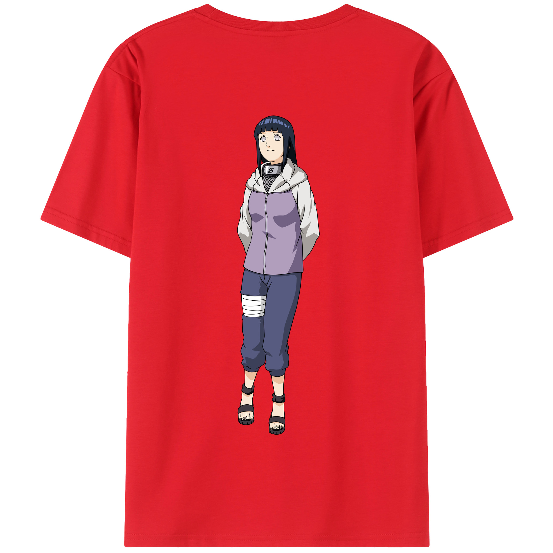 （画像用） NARUTO -ナルト- 日向ヒナタ Hyūga Hinata 綿100％半袖Tシャツ（背面プリント）