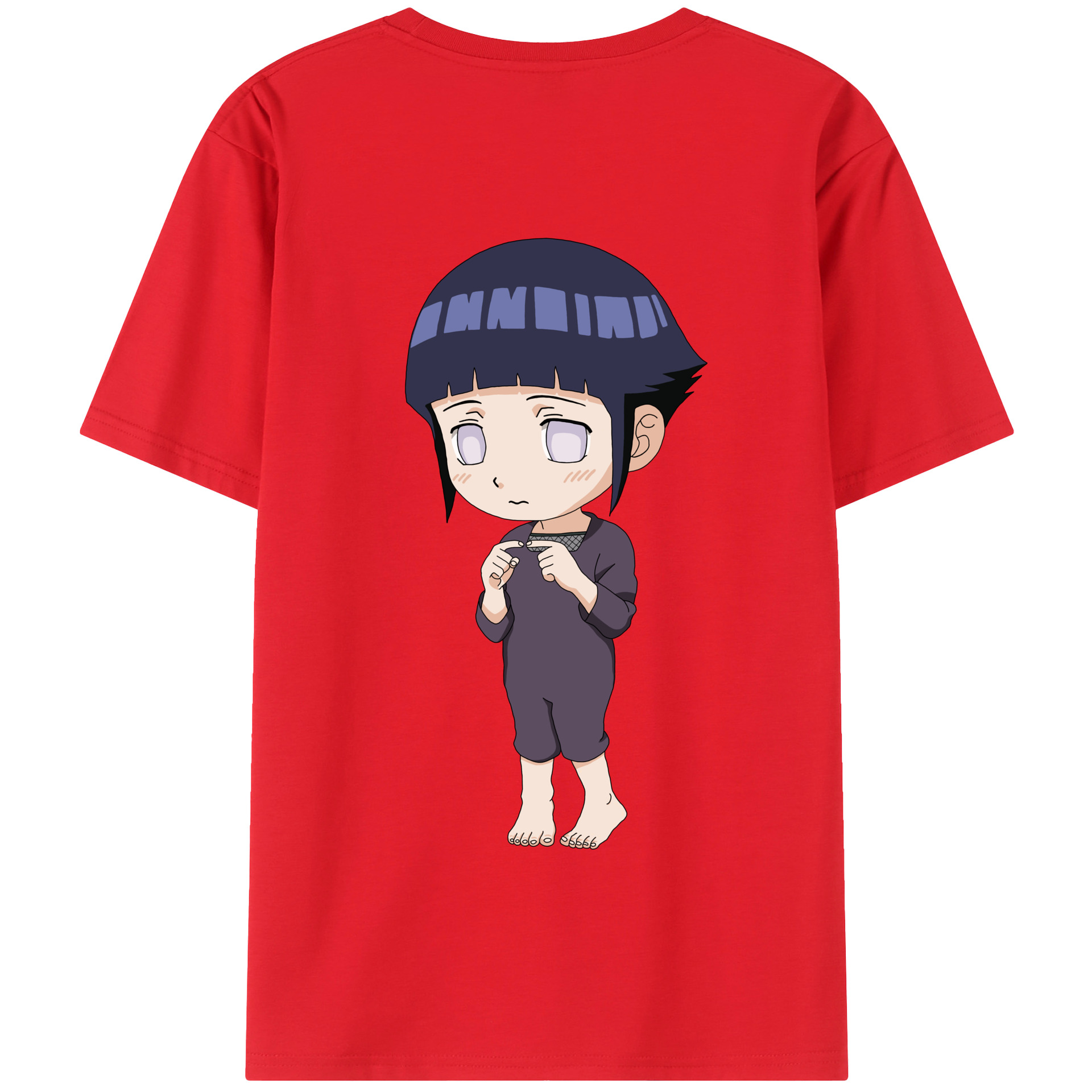 （画像用） NARUTO -ナルト- 日向ヒナタ Hyūga Hinata 綿100％半袖Tシャツ（背面プリント）