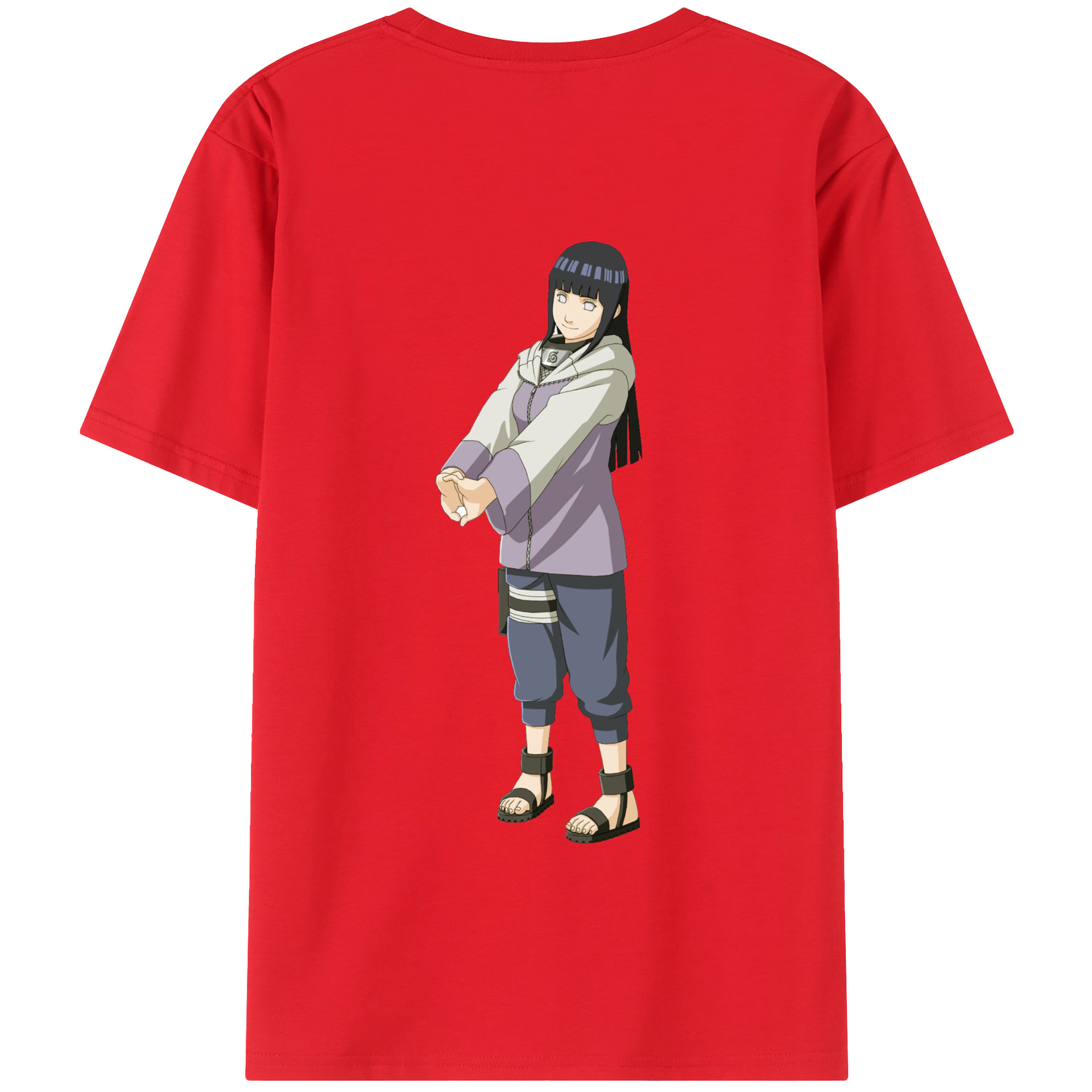 （画像用） NARUTO -ナルト- 日向ヒナタ Hyūga Hinata 綿100％半袖Tシャツ（背面プリント）