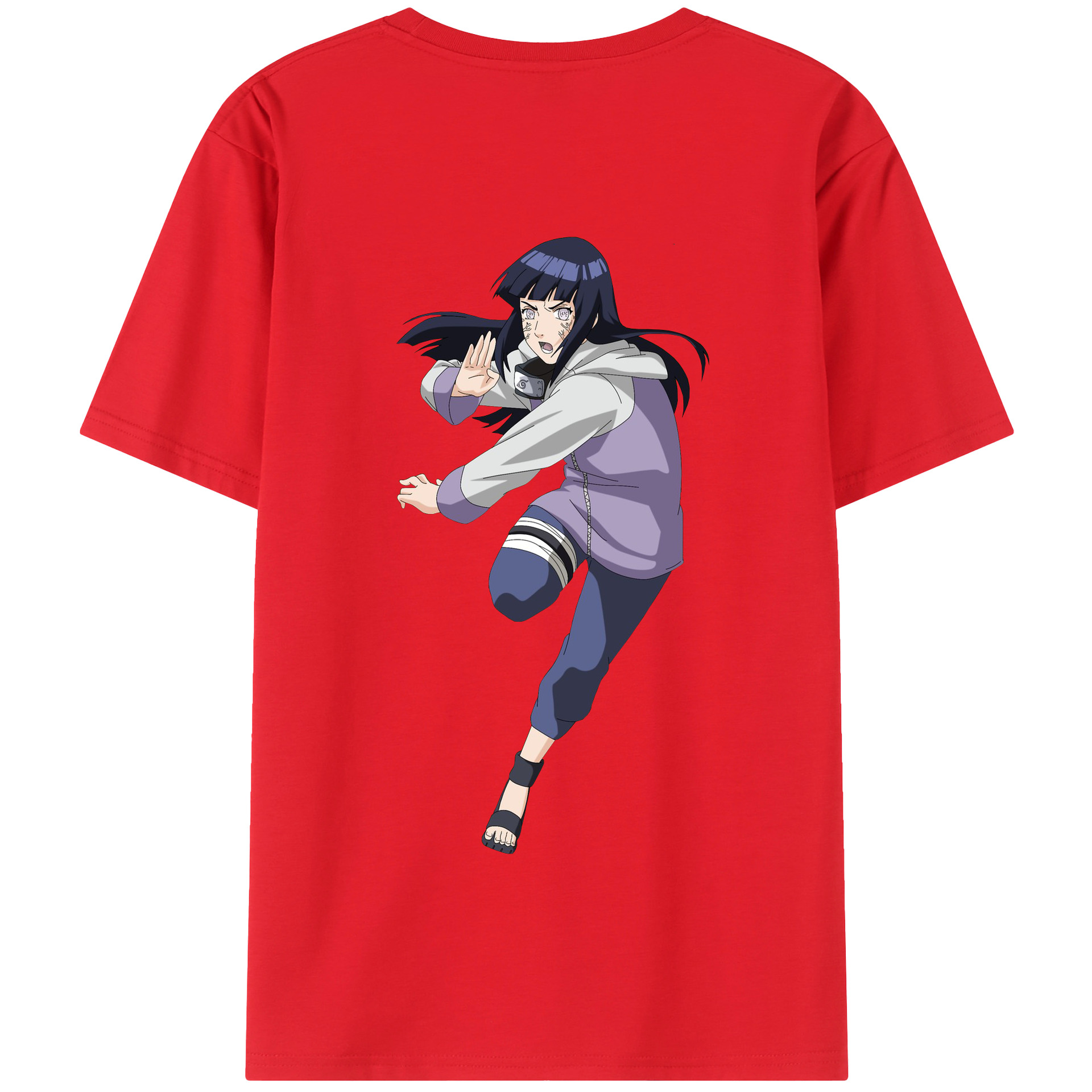 （画像用） NARUTO -ナルト- 日向ヒナタ Hyūga Hinata 綿100％半袖Tシャツ（背面プリント）