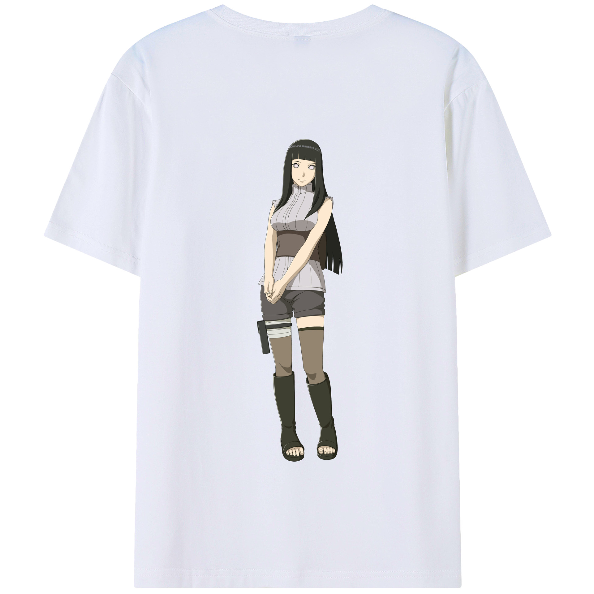 （画像用） NARUTO -ナルト- 日向ヒナタ Hyūga Hinata 綿100％半袖Tシャツ（背面プリント）