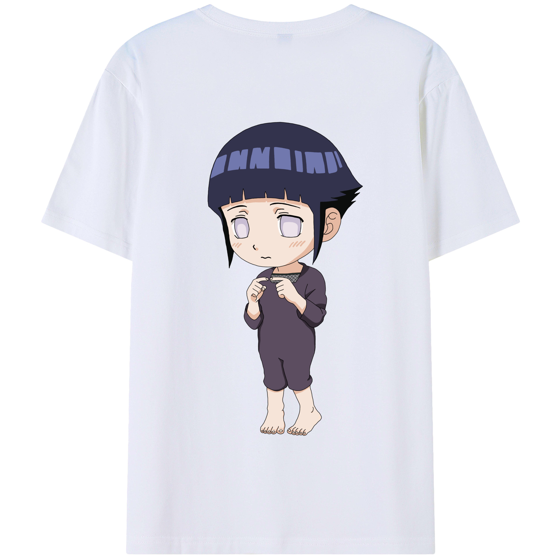 （画像用） NARUTO -ナルト- 日向ヒナタ Hyūga Hinata 綿100％半袖Tシャツ（背面プリント）