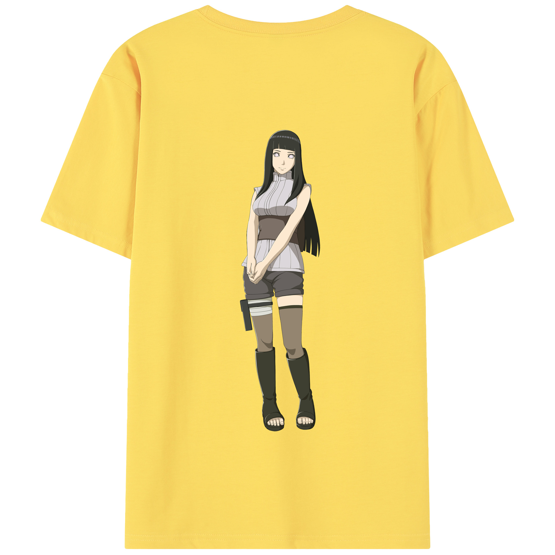 （画像用） NARUTO -ナルト- 日向ヒナタ Hyūga Hinata 綿100％半袖Tシャツ（背面プリント）