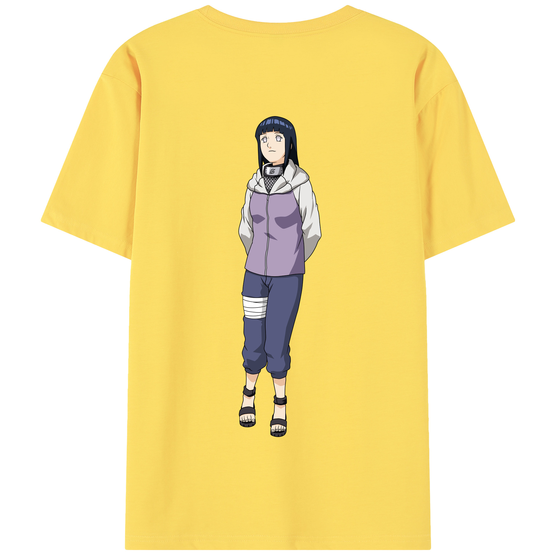（画像用） NARUTO -ナルト- 日向ヒナタ Hyūga Hinata 綿100％半袖Tシャツ（背面プリント）