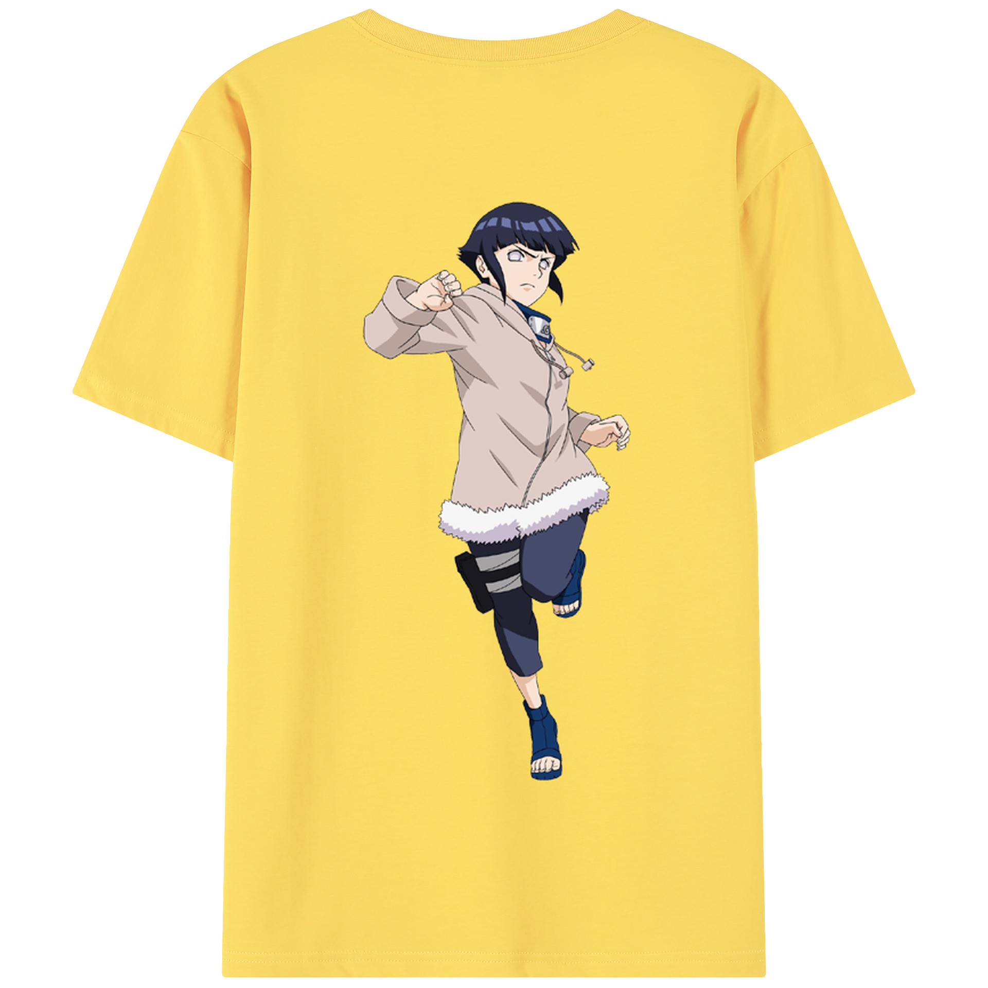 （画像用） NARUTO -ナルト- 日向ヒナタ Hyūga Hinata 綿100％半袖Tシャツ（背面プリント）