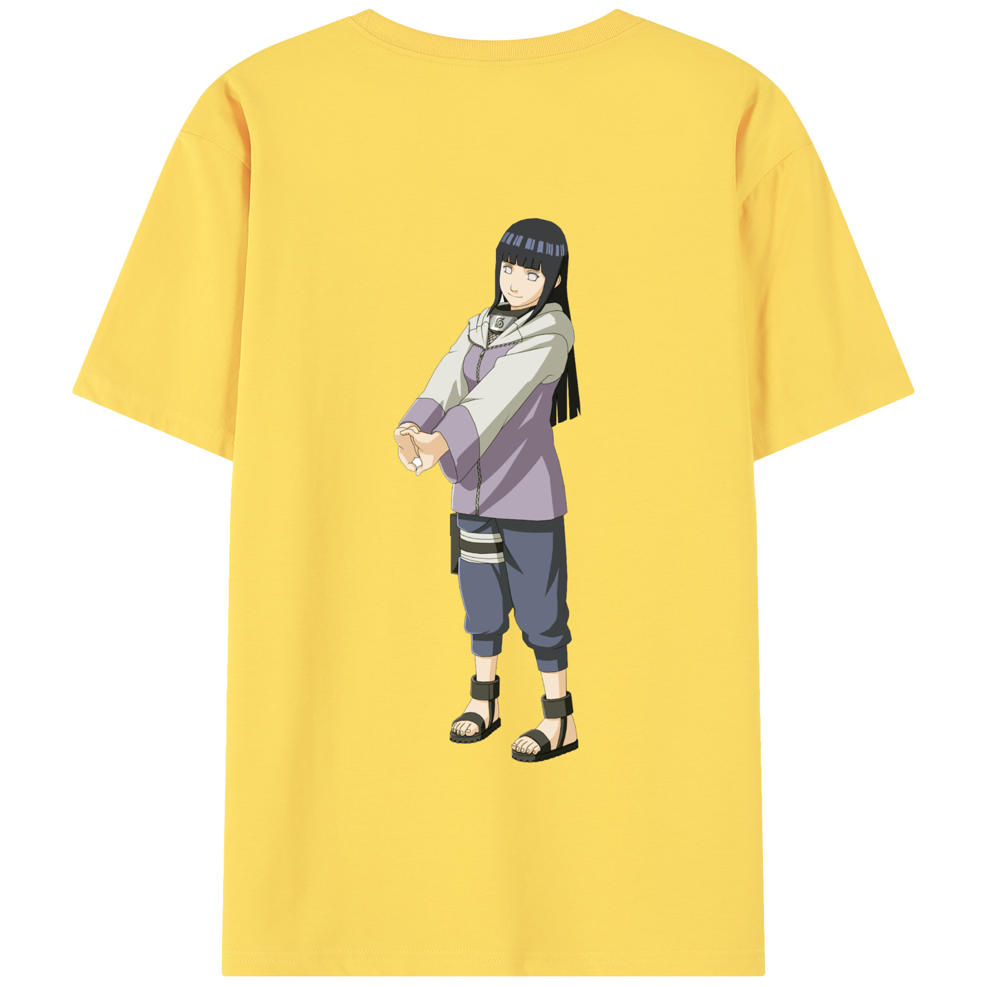 （画像用） NARUTO -ナルト- 日向ヒナタ Hyūga Hinata 綿100％半袖Tシャツ（背面プリント）