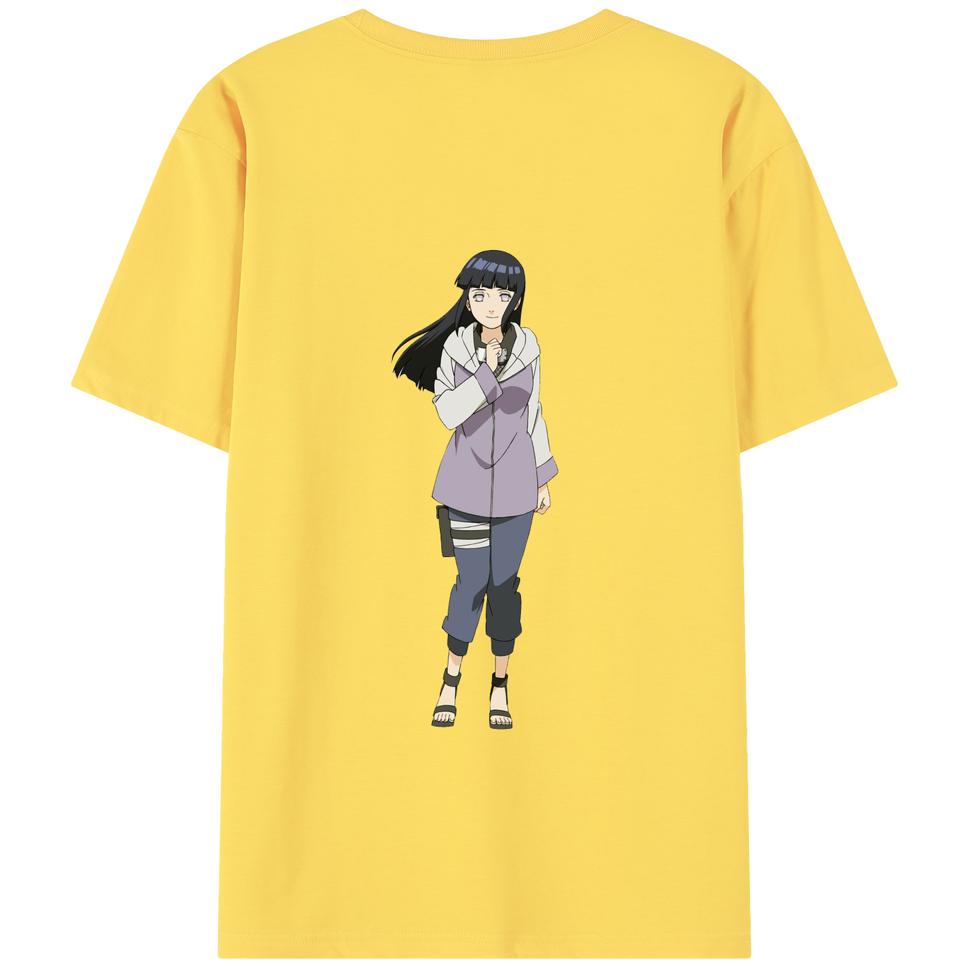 （画像用） NARUTO -ナルト- 日向ヒナタ Hyūga Hinata 綿100％半袖Tシャツ（背面プリント）