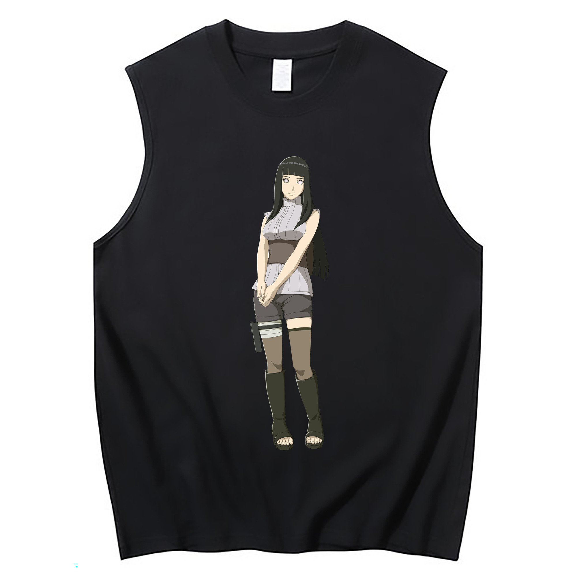 （画像用） NARUTO -ナルト- 日向ヒナタ Hyūga Hinata コットン100％タンクトップ（フロントプリント）