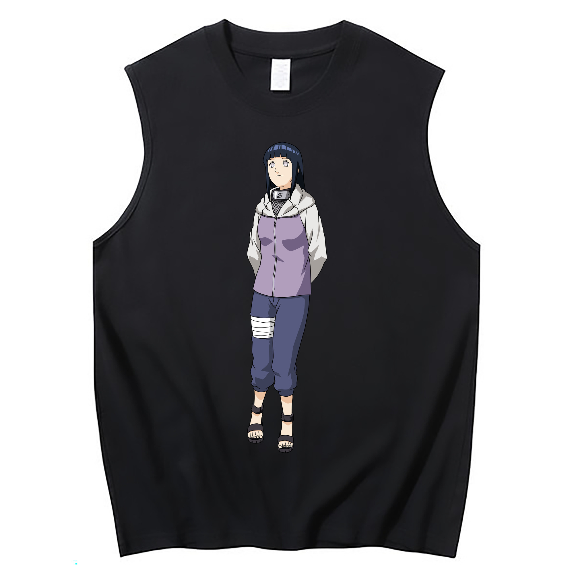 （画像用） NARUTO -ナルト- 日向ヒナタ Hyūga Hinata コットン100％タンクトップ（フロントプリント）