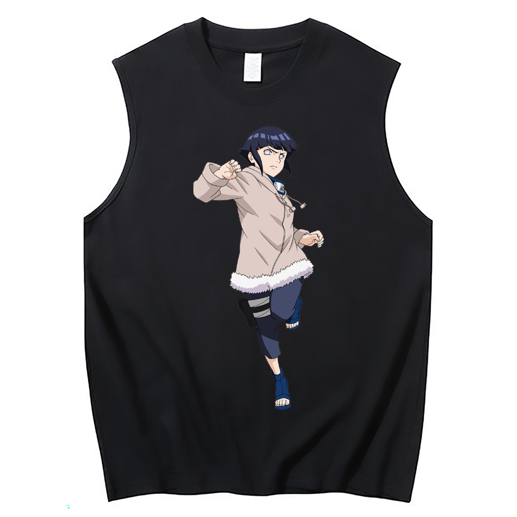 （画像用） NARUTO -ナルト- 日向ヒナタ Hyūga Hinata コットン100％タンクトップ（フロントプリント）