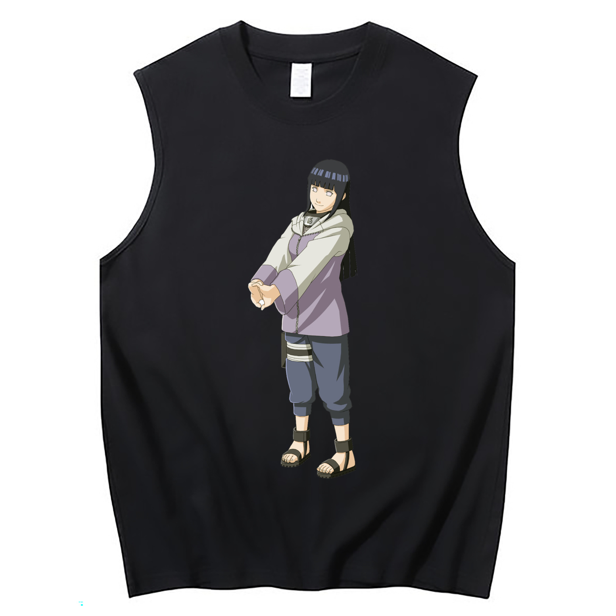 （画像用） NARUTO -ナルト- 日向ヒナタ Hyūga Hinata コットン100％タンクトップ（フロントプリント）