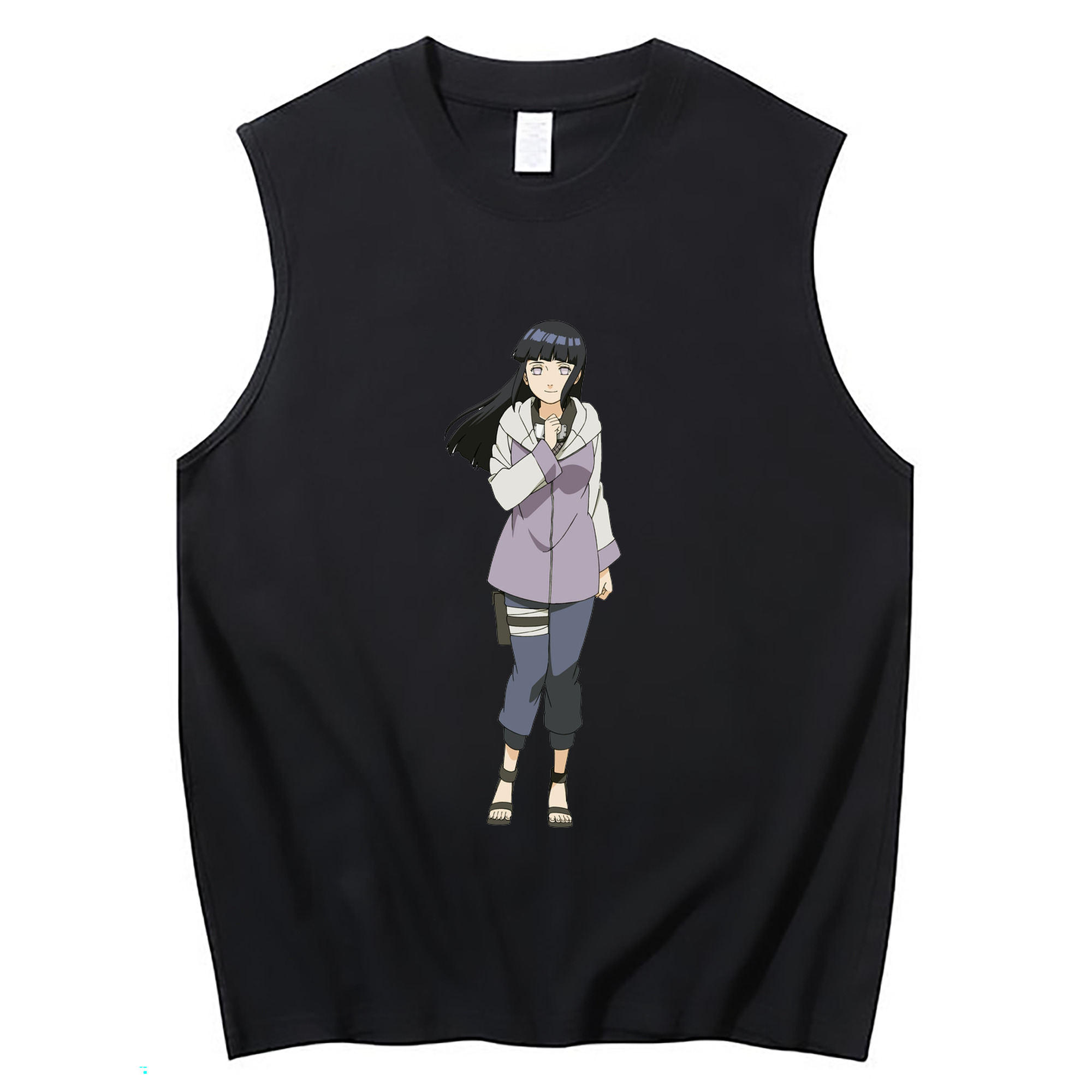 （画像用） NARUTO -ナルト- 日向ヒナタ Hyūga Hinata コットン100％タンクトップ（フロントプリント）