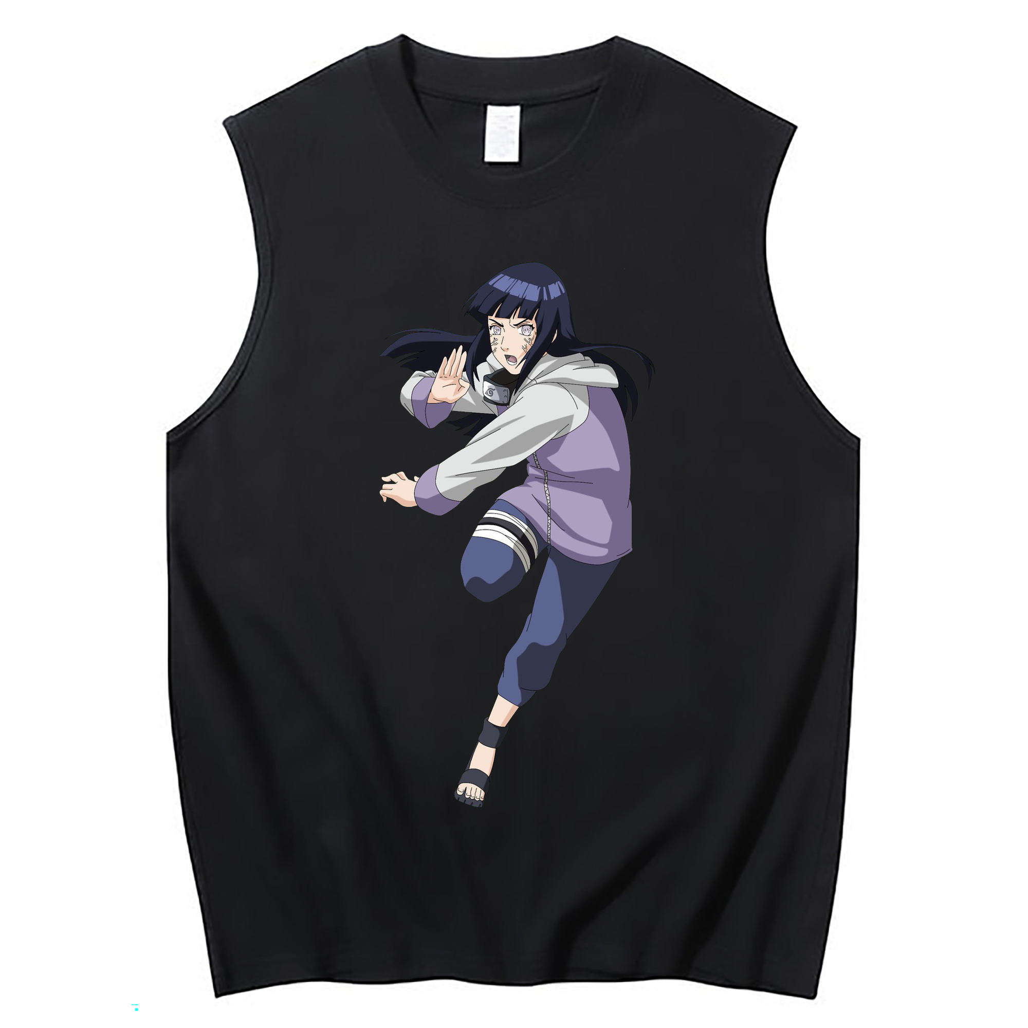 （画像用） NARUTO -ナルト- 日向ヒナタ Hyūga Hinata コットン100％タンクトップ（フロントプリント）