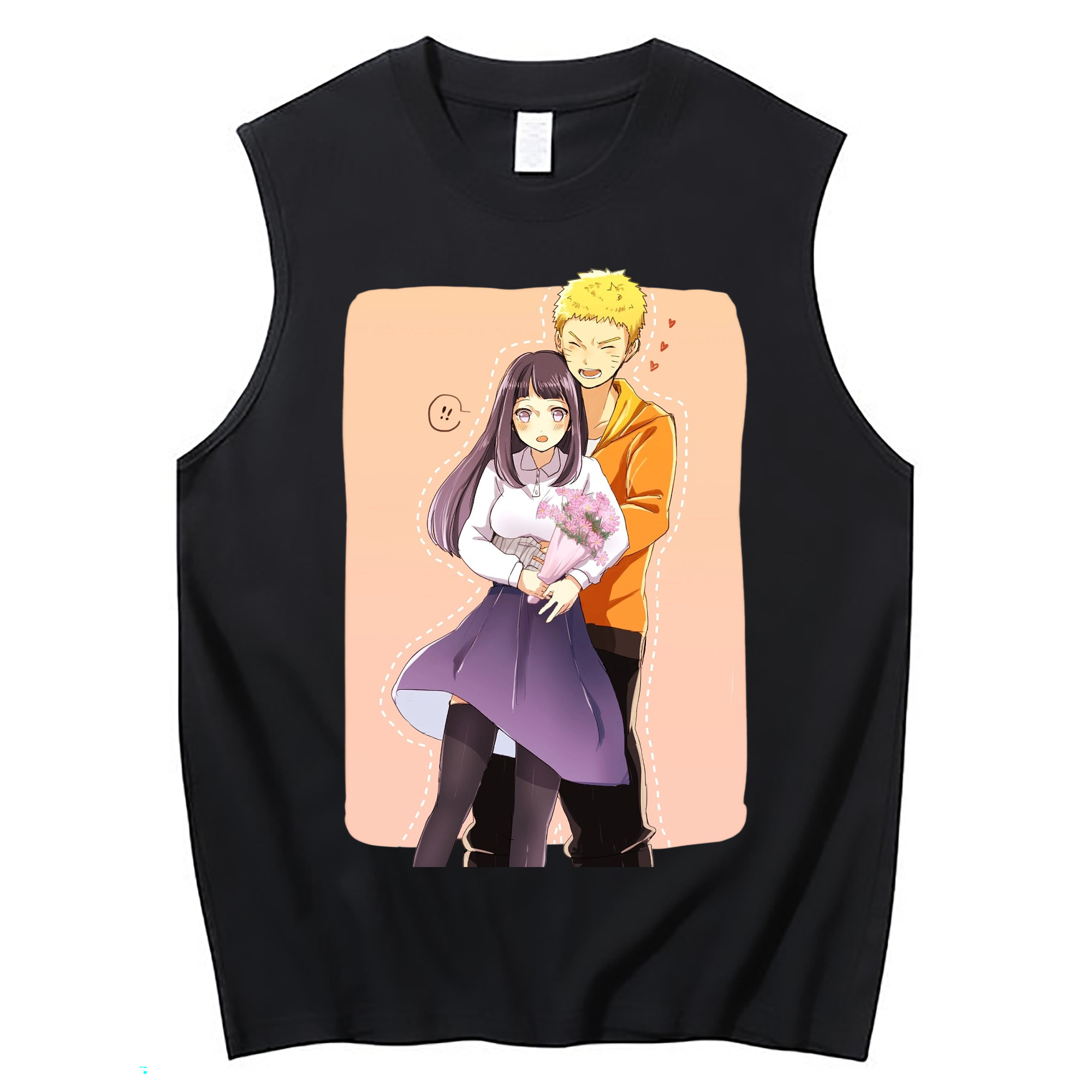 （画像用） NARUTO -ナルト- 日向ヒナタ Hyūga Hinata コットン100％タンクトップ（フロントプリント）