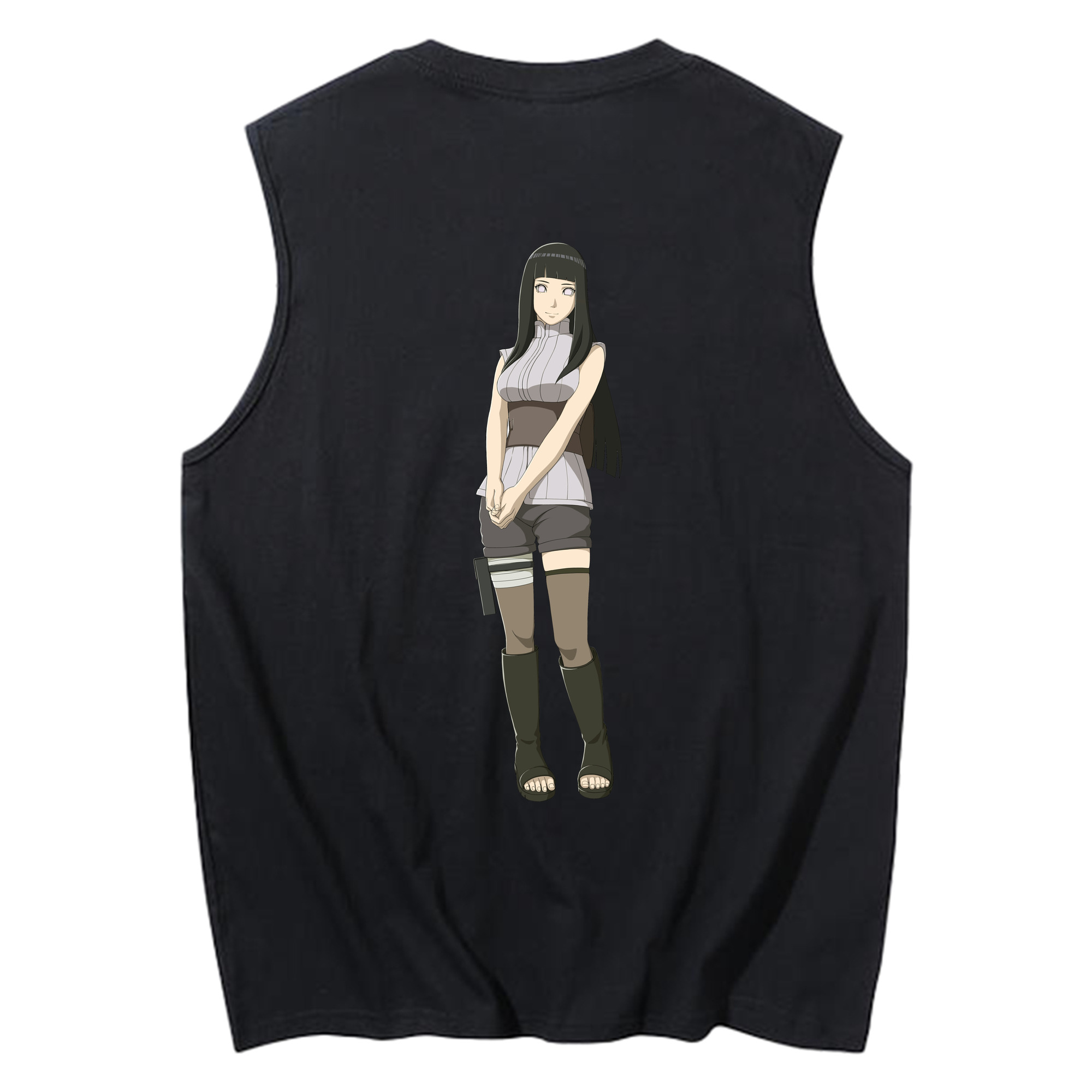 （画像用） NARUTO -ナルト- 日向ヒナタ Hyūga Hinata コットン100％タンクトップ（背面プリント）