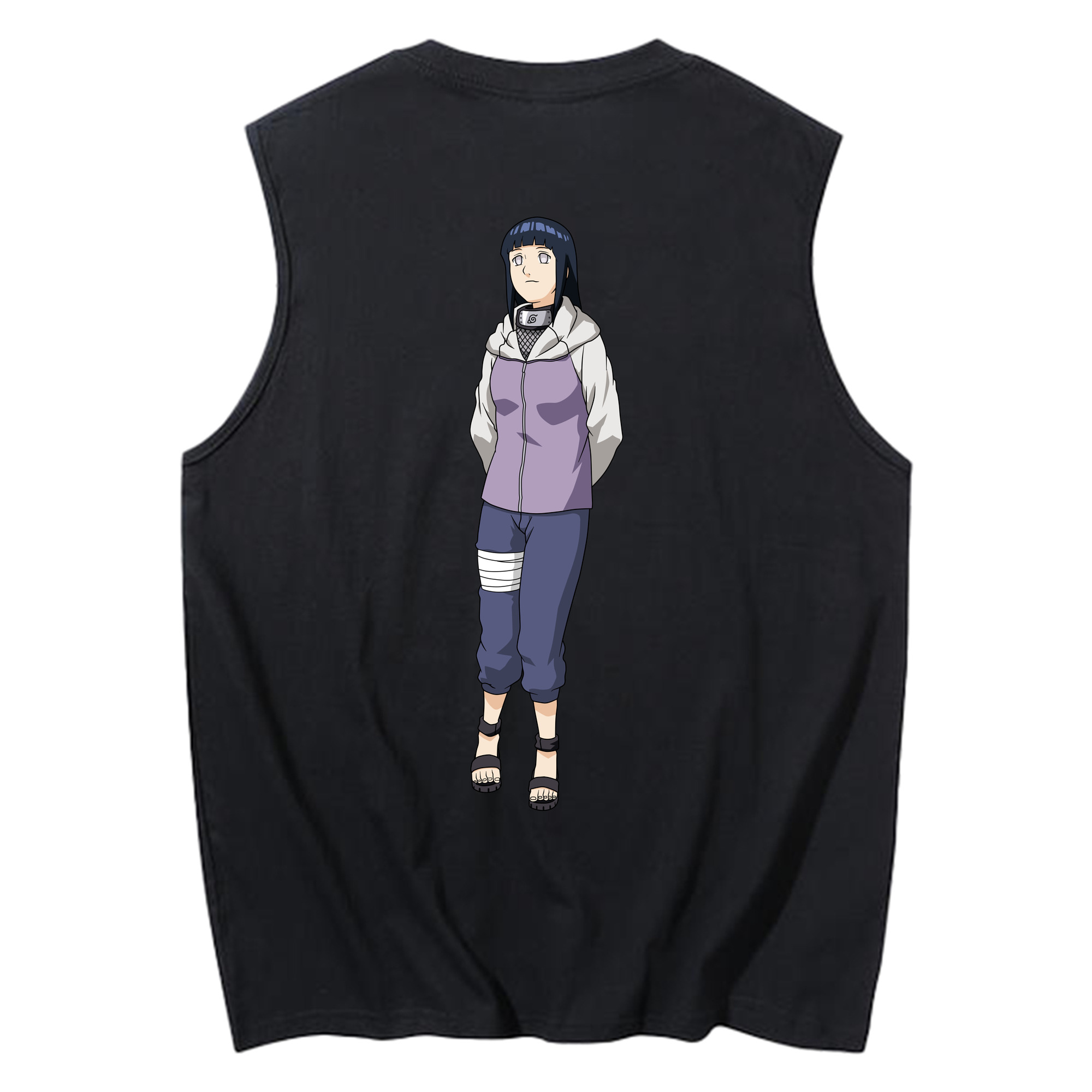 （画像用） NARUTO -ナルト- 日向ヒナタ Hyūga Hinata コットン100％タンクトップ（背面プリント）