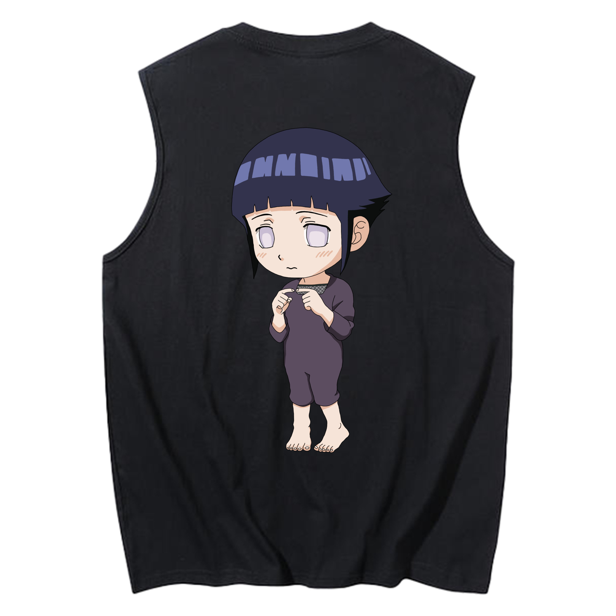 （画像用） NARUTO -ナルト- 日向ヒナタ Hyūga Hinata コットン100％タンクトップ（背面プリント）