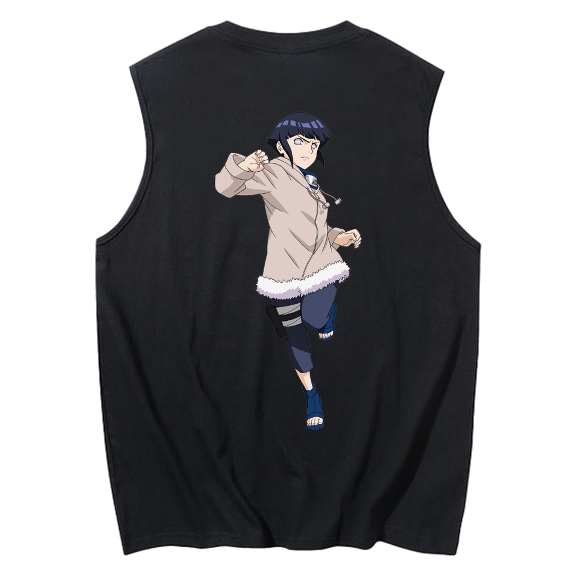（画像用） NARUTO -ナルト- 日向ヒナタ Hyūga Hinata コットン100％タンクトップ（背面プリント）