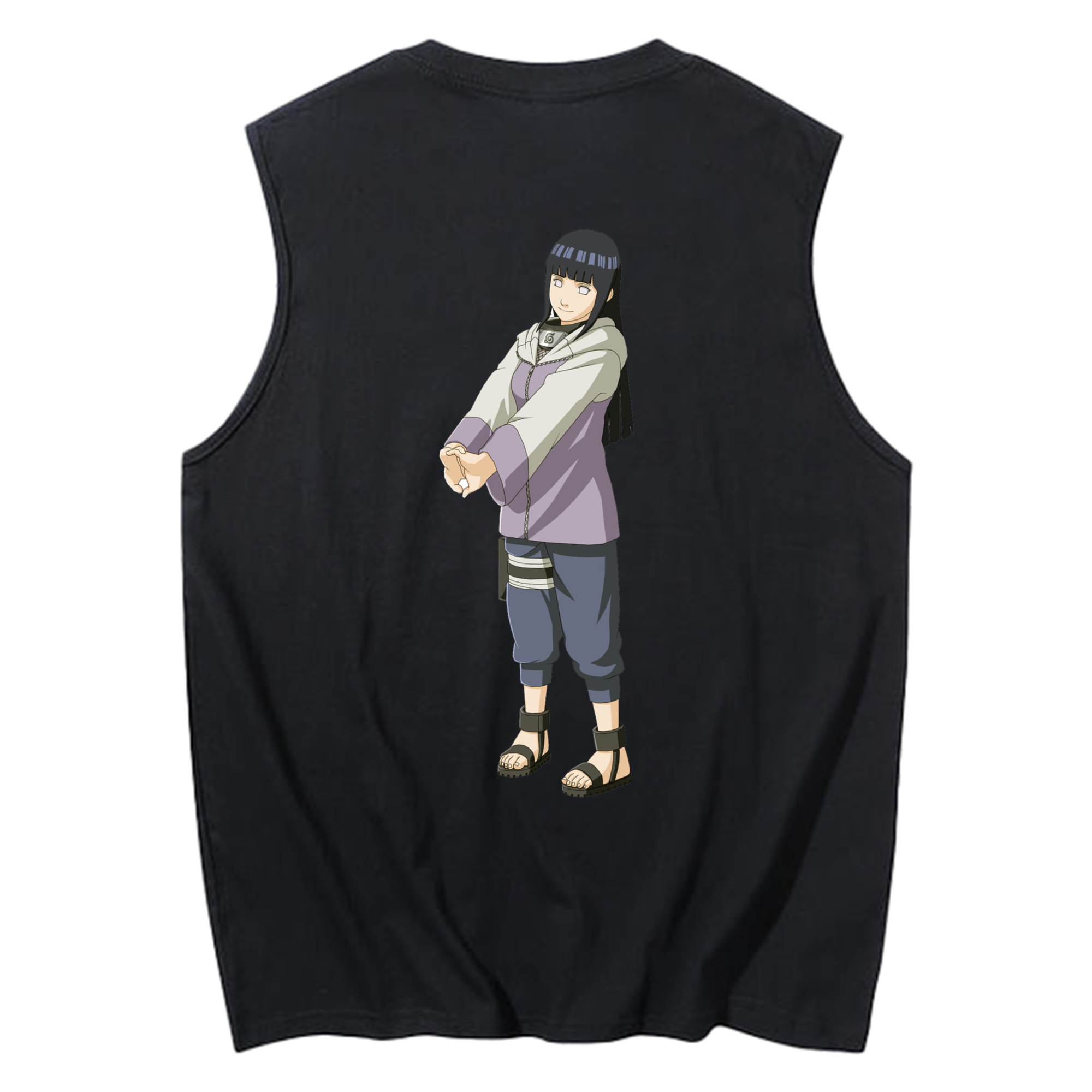 （画像用） NARUTO -ナルト- 日向ヒナタ Hyūga Hinata コットン100％タンクトップ（背面プリント）