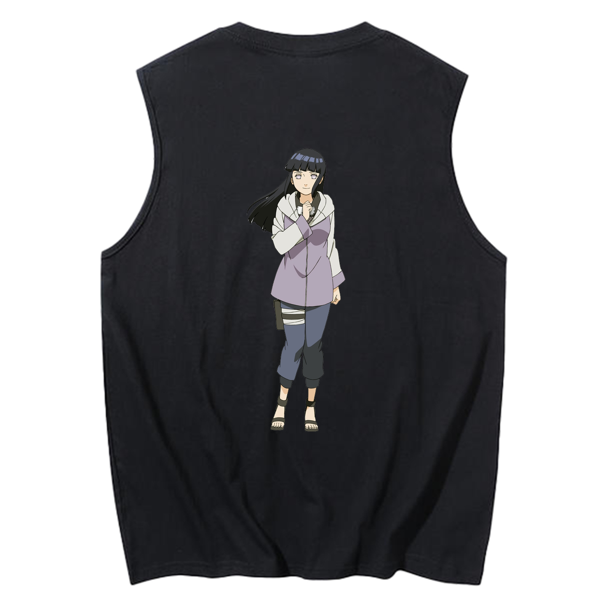 （画像用） NARUTO -ナルト- 日向ヒナタ Hyūga Hinata コットン100％タンクトップ（背面プリント）