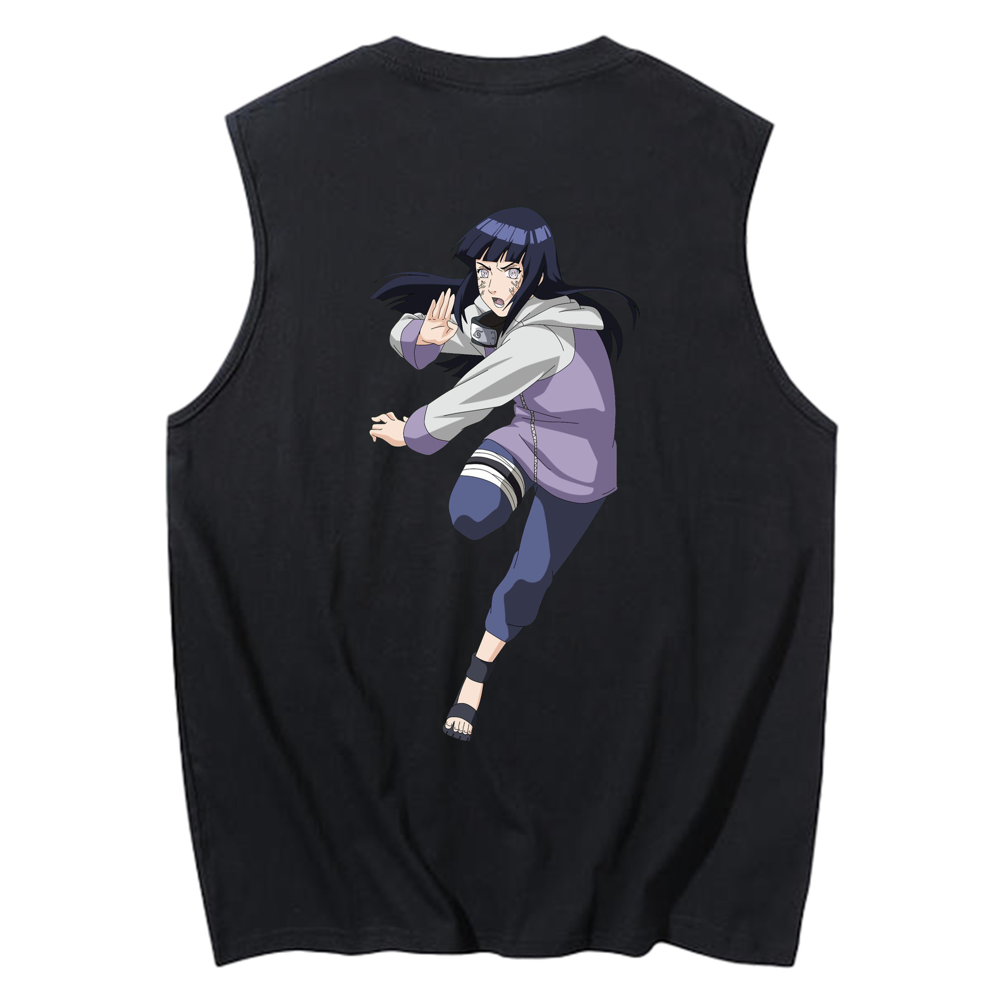 （画像用） NARUTO -ナルト- 日向ヒナタ Hyūga Hinata コットン100％タンクトップ（背面プリント）