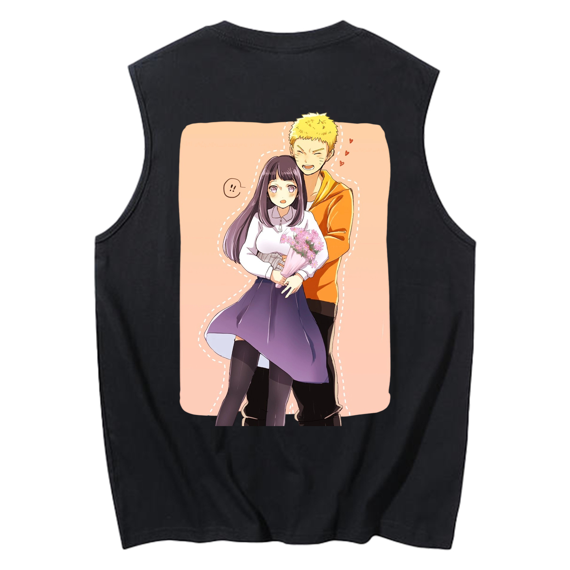 （画像用） NARUTO -ナルト- 日向ヒナタ Hyūga Hinata コットン100％タンクトップ（背面プリント）