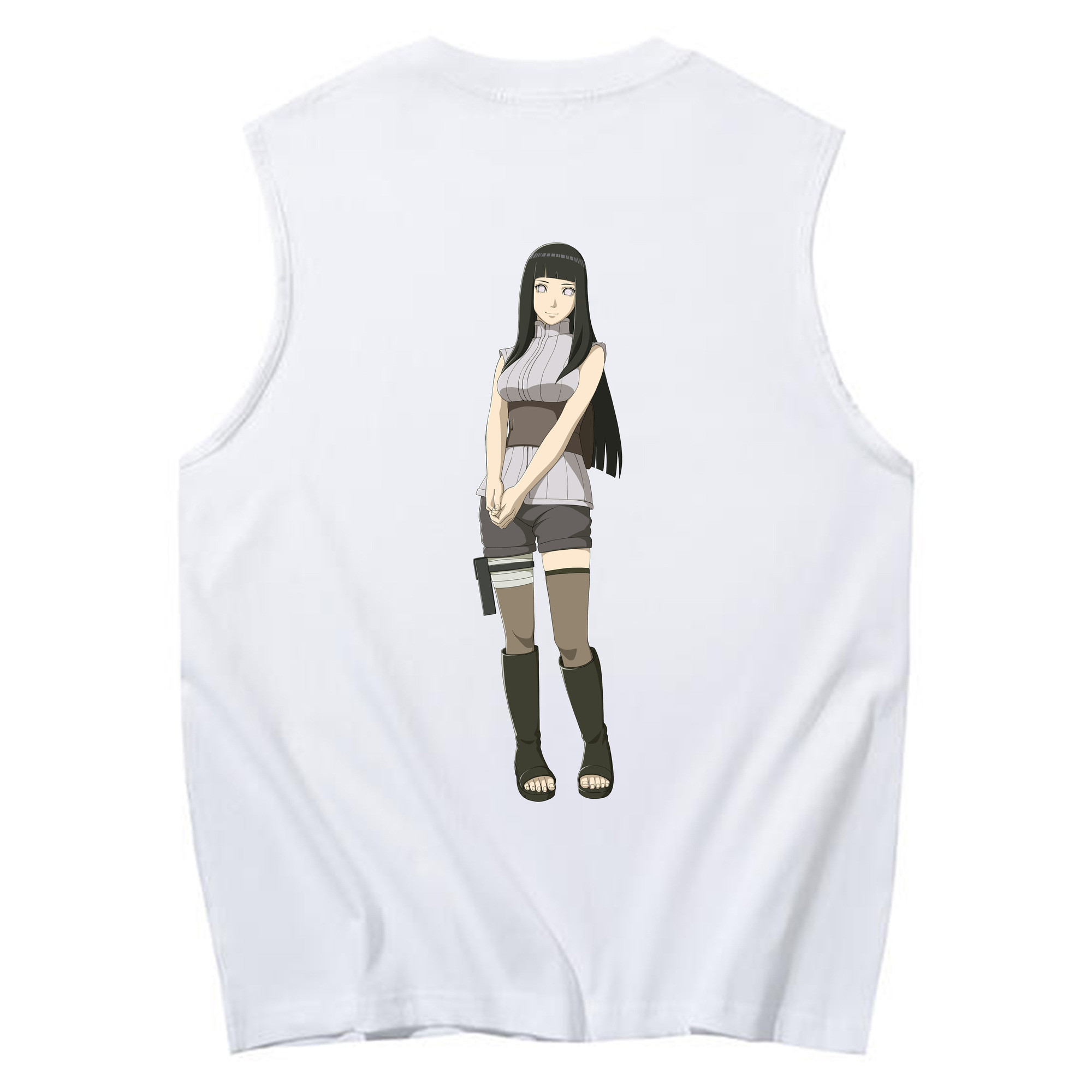 （画像用） NARUTO -ナルト- 日向ヒナタ Hyūga Hinata コットン100％タンクトップ（背面プリント）