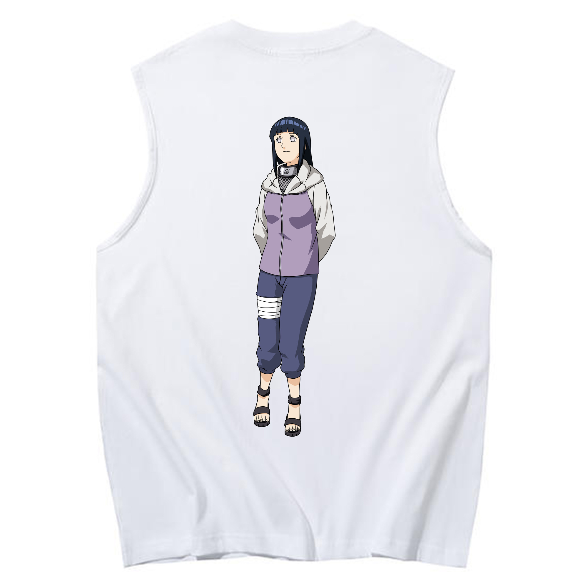 （画像用） NARUTO -ナルト- 日向ヒナタ Hyūga Hinata コットン100％タンクトップ（背面プリント）